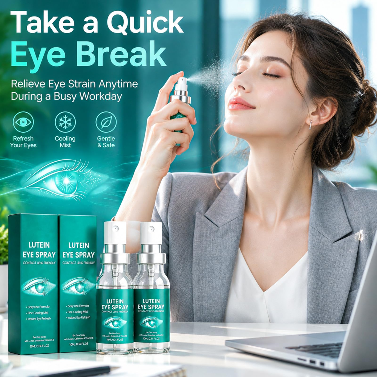 Lutein Eye Spray, 2pcs Daily Eye Comfort Care & Hydration for Dry Eyes — Amazon image 3