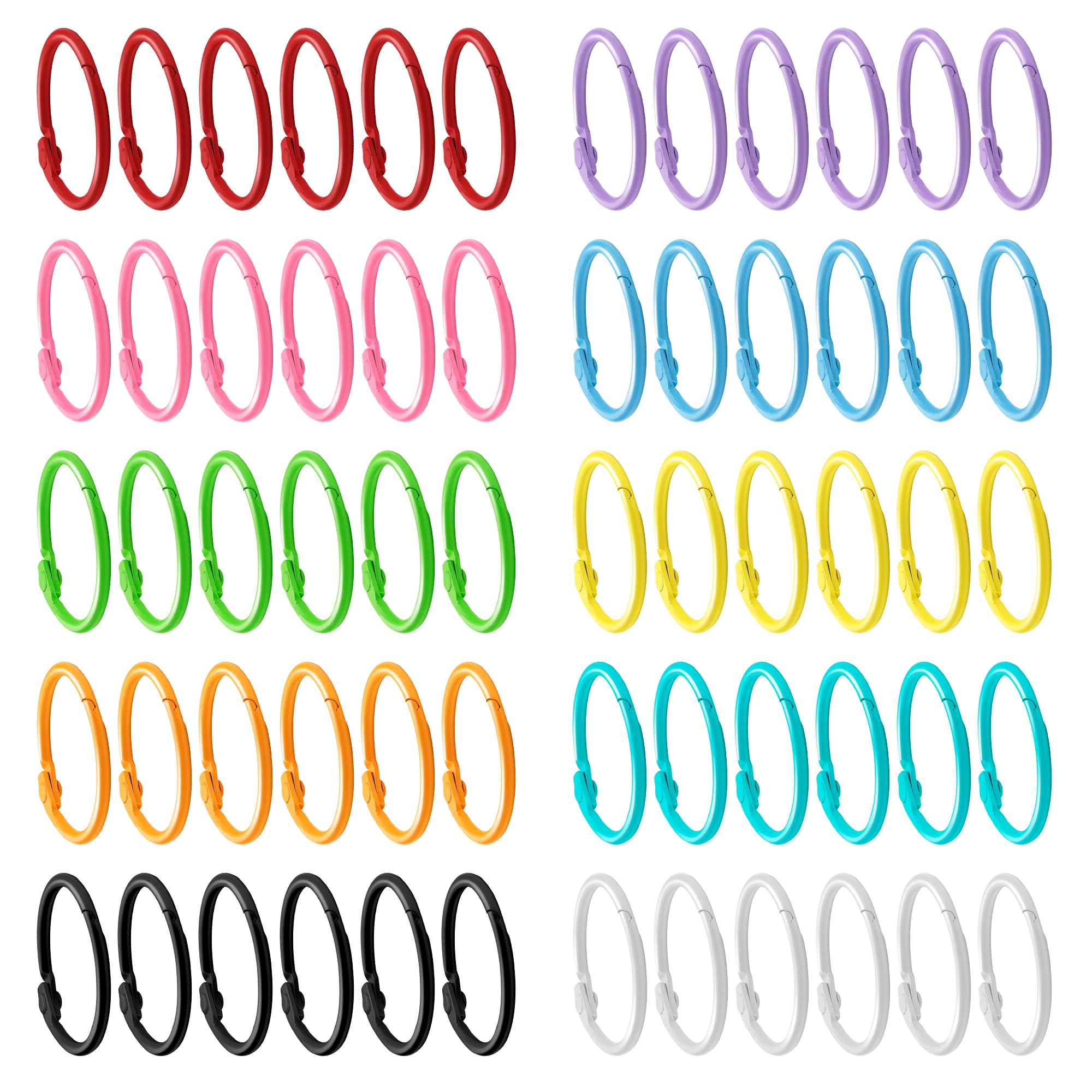 60 Stück 25mm Buchringe,Buchbinderinge,Karteikarten Ringe,Buchring,Ringbuchmechanik,Buch Binden,Buchbinder,Ringbinder,Ringbindung,Heftringe,Ringbuch Ringe,Karteikarten Ring,Bindering,Offener Buchring