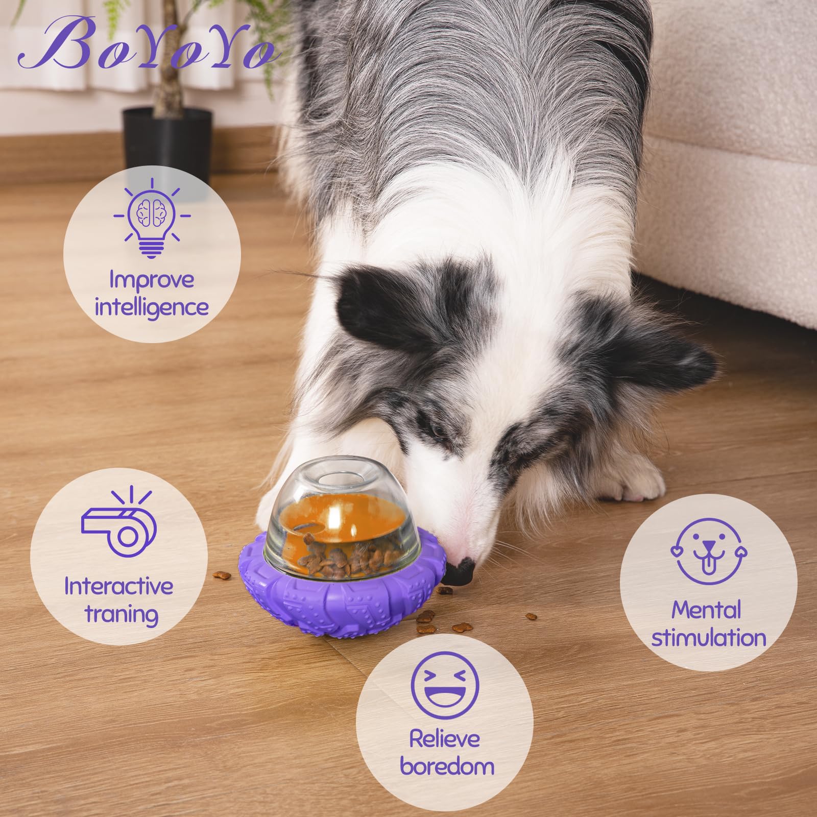 Interactive Dog Puzzle Toy for Smart, Dog Enrichment Toys to Keep Them Busy, Cognitive Dogs Toy to Stimulate Their Brain, Dog's Treat Dispensing Toys with Slow Feeder, Durable and Easy to Clean - image 2