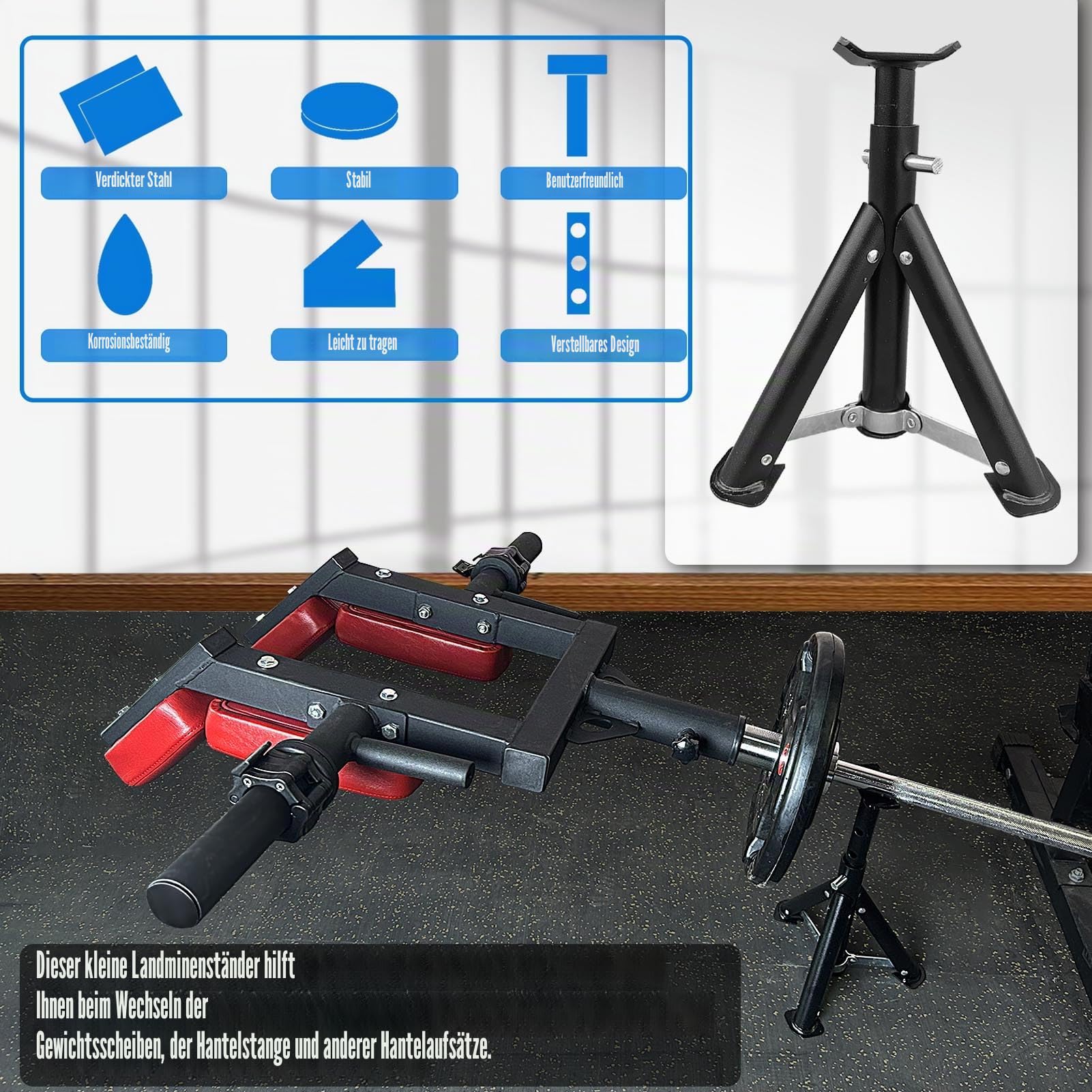 Viking Press Landmine Griff für 5,1 cm olympische Langhantel, T-Bar Row Attachment Core Strength Training Zubehör, Schulterpresse Landmine Befestigung Ausrüstung