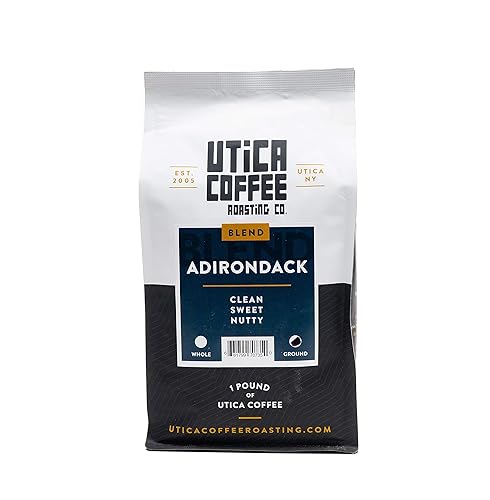 Utica Coffee Roasting Co. Adirondack Specialty - Café molido tostado medio  Bolsa resellable de 16 onzas