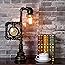Steampunk Industrial Table Lamp | Green Water Pipe Design With Dimmer | Vintage Loft Style Desk Light