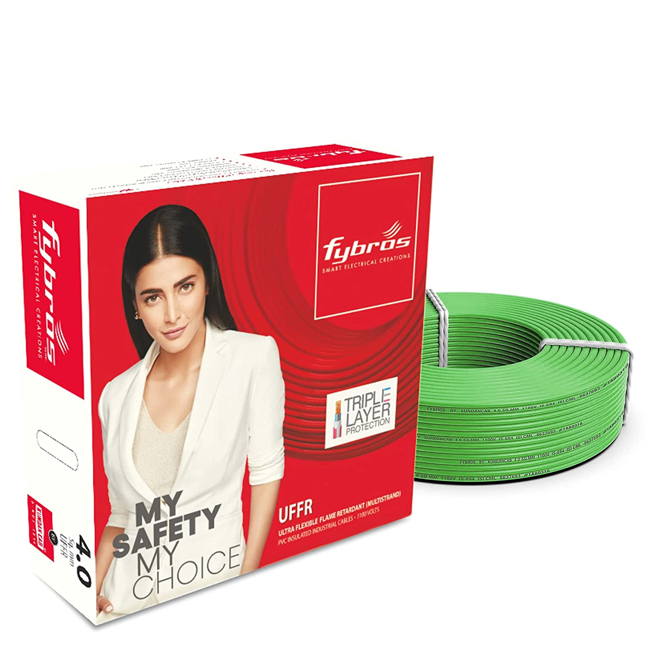 Fybros Ultra Flexible Red PVC Wire - 90m -26 Fybros Ultra Flexible Red PVC Wire - 90m -26