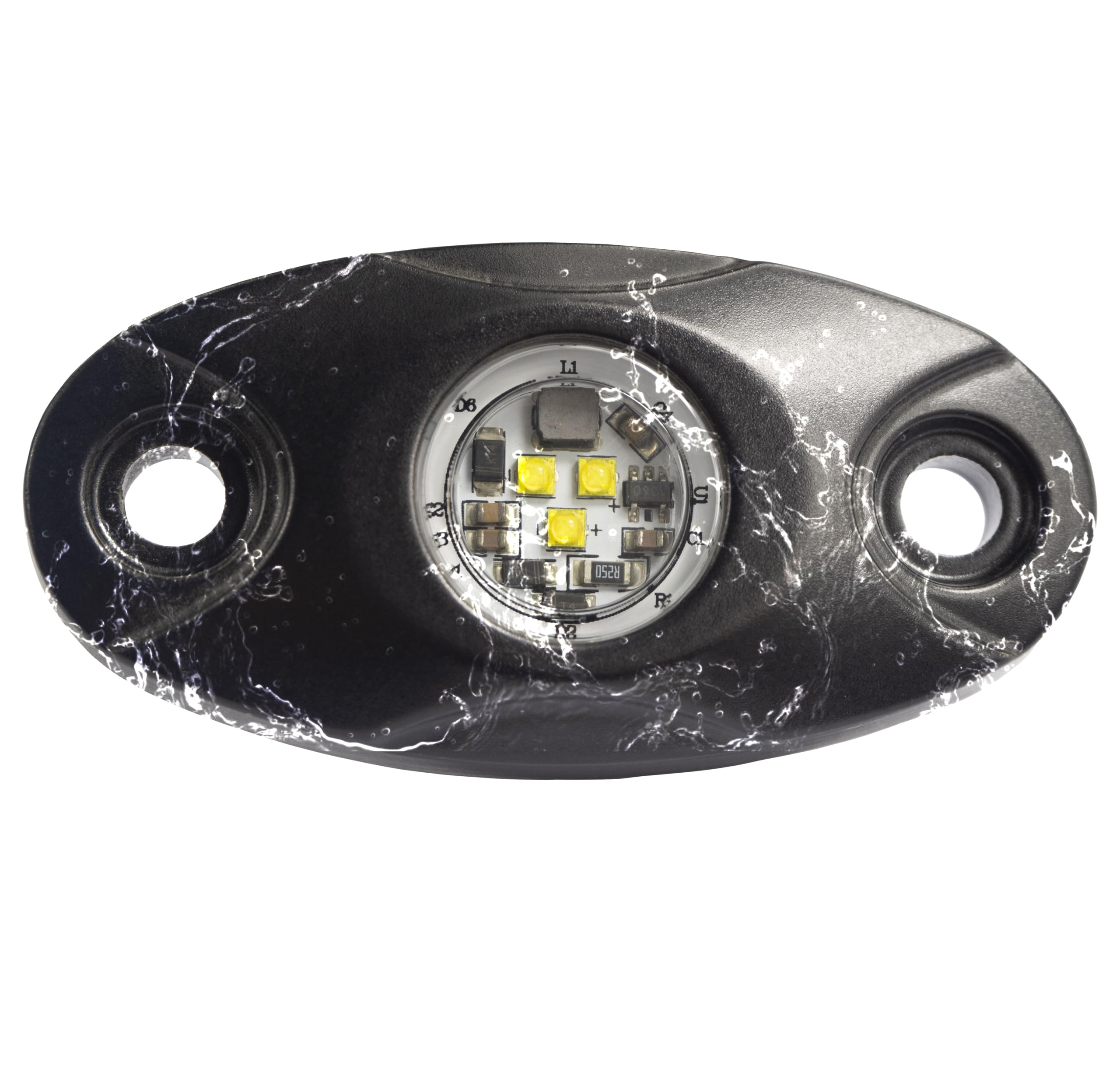 NIIXHAH White Rock Lights, 4PODS Aluminum Housing IP68 Waterproof Pure White LED Rock Lights Under Body Wheel 4PCS PACK