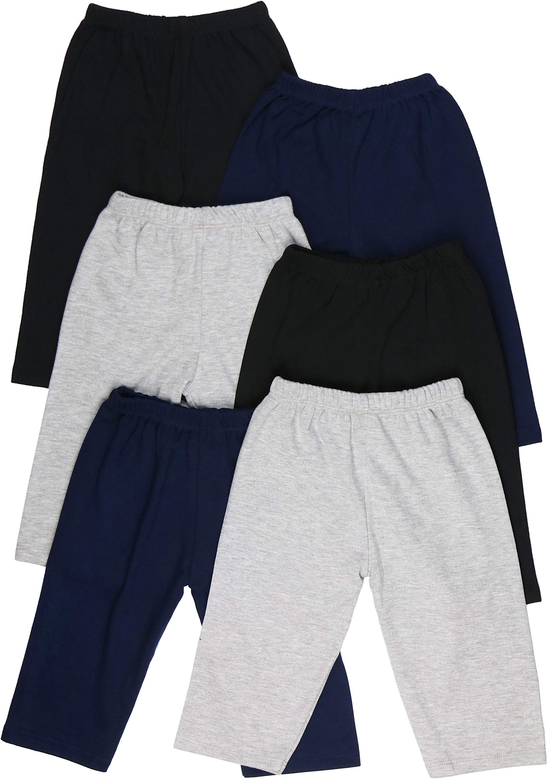 ToBeInStyle pantalón capri casual para niños, 4 unidades, ajuste relajado - Gris - 3-6 meses