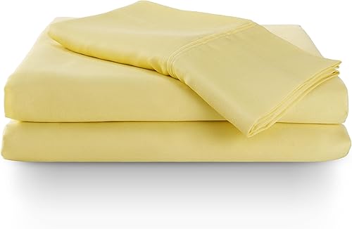 Miniatura 8 de Berkshire Blanket Juego de sábanas de 3 piezas de 100 % algodón para tamaño individual, juego de ropa de cama de tejido percal de lujo con bolsillos
