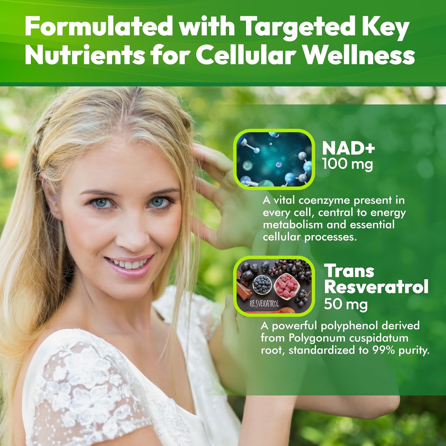 NAD+ Liquid Supplement - Liposomal NAD+ Boost for Healthy Aging Longevity & Cellular Energy - Nicotinamide & Resveratrol Complex for Brain & Mitochondrial Support - Vegan Sugar Free 4 fl oz - Image 5