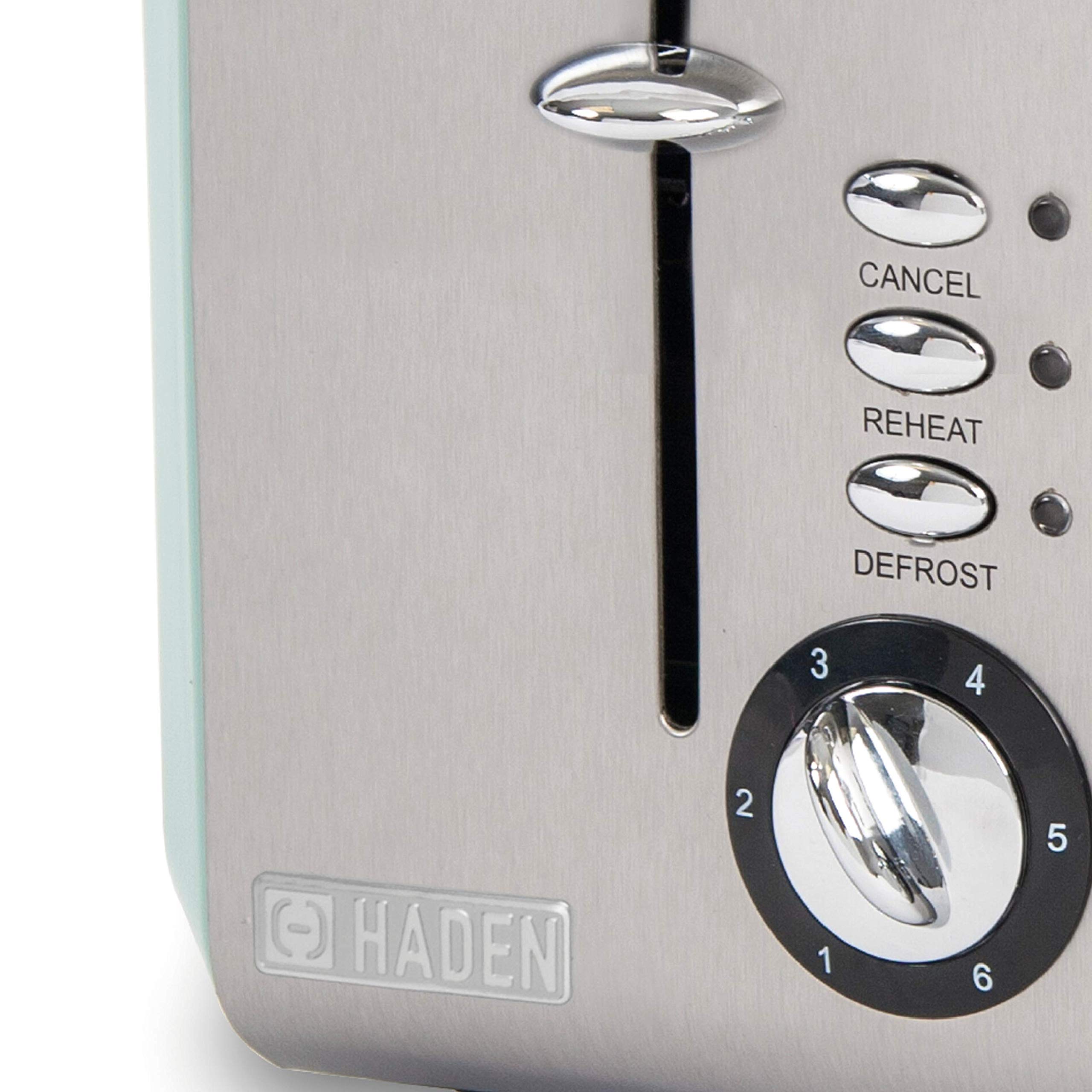 Haden Cotswold Toaster Electric StainlessSteel Toaster with Reheat and Defrost Functions