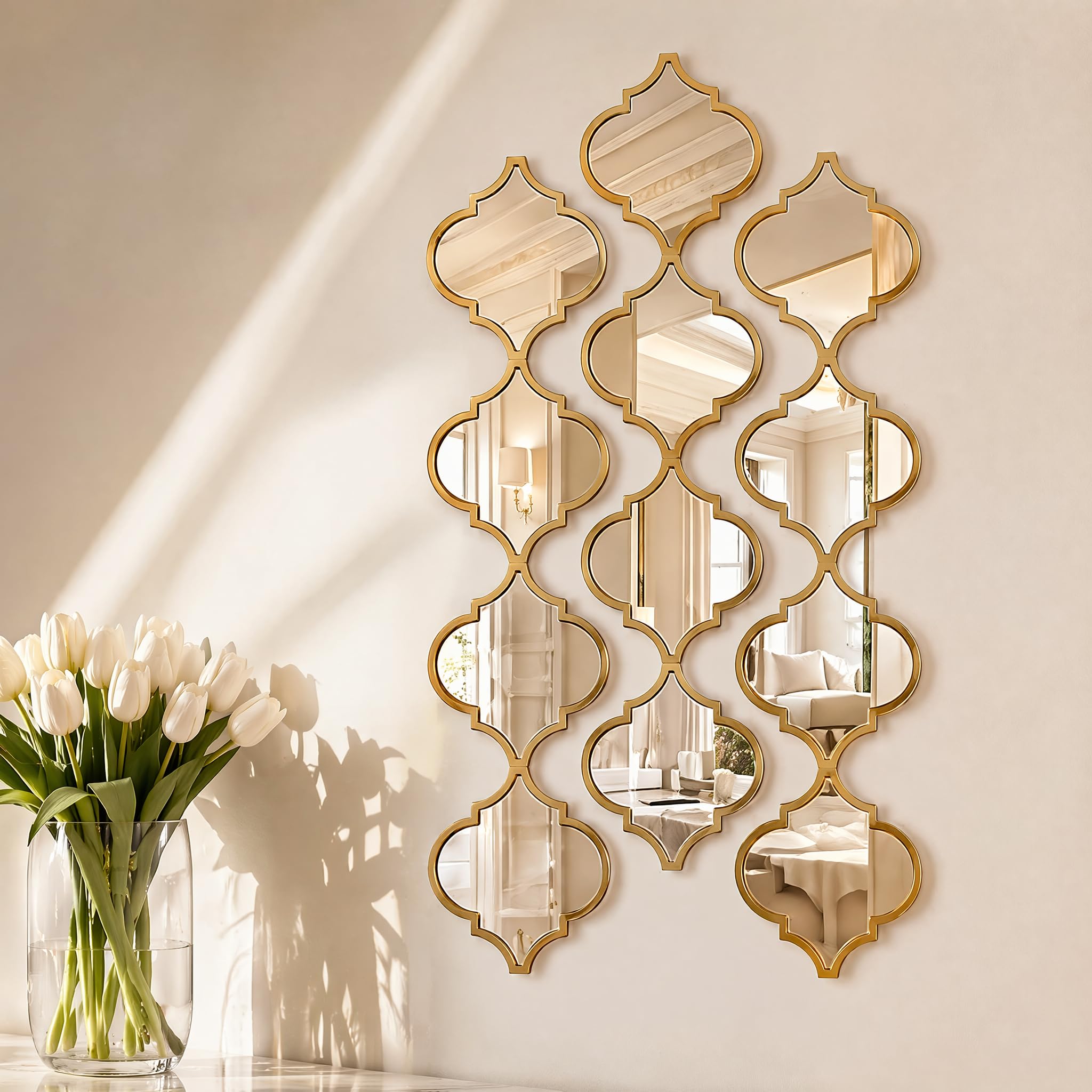 Moroccan Acrylic Mirror Stickers - 12 Piece