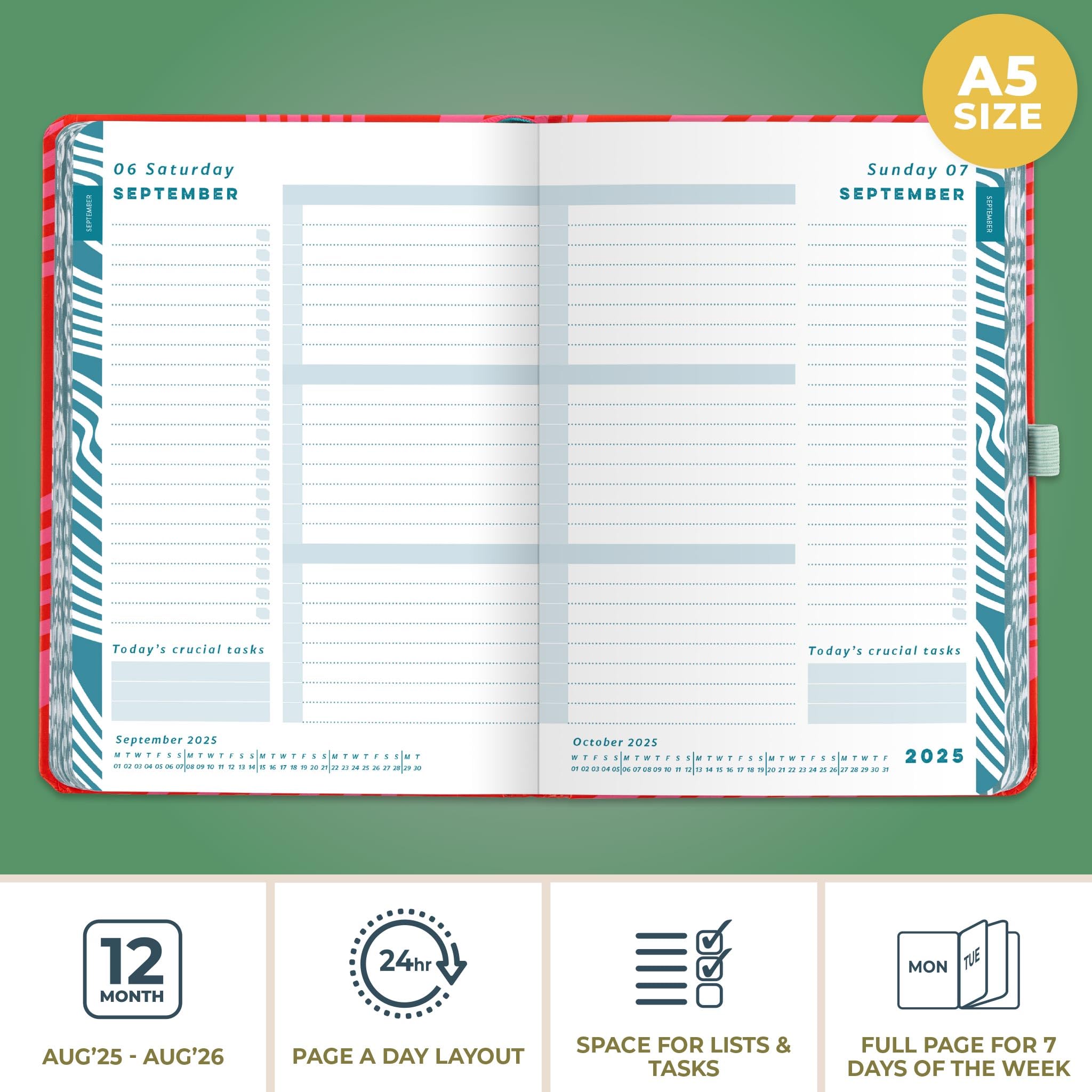 Boxclever Academic Diary 2025-2026 Page A Day A5. Daily Planner 2025 ...