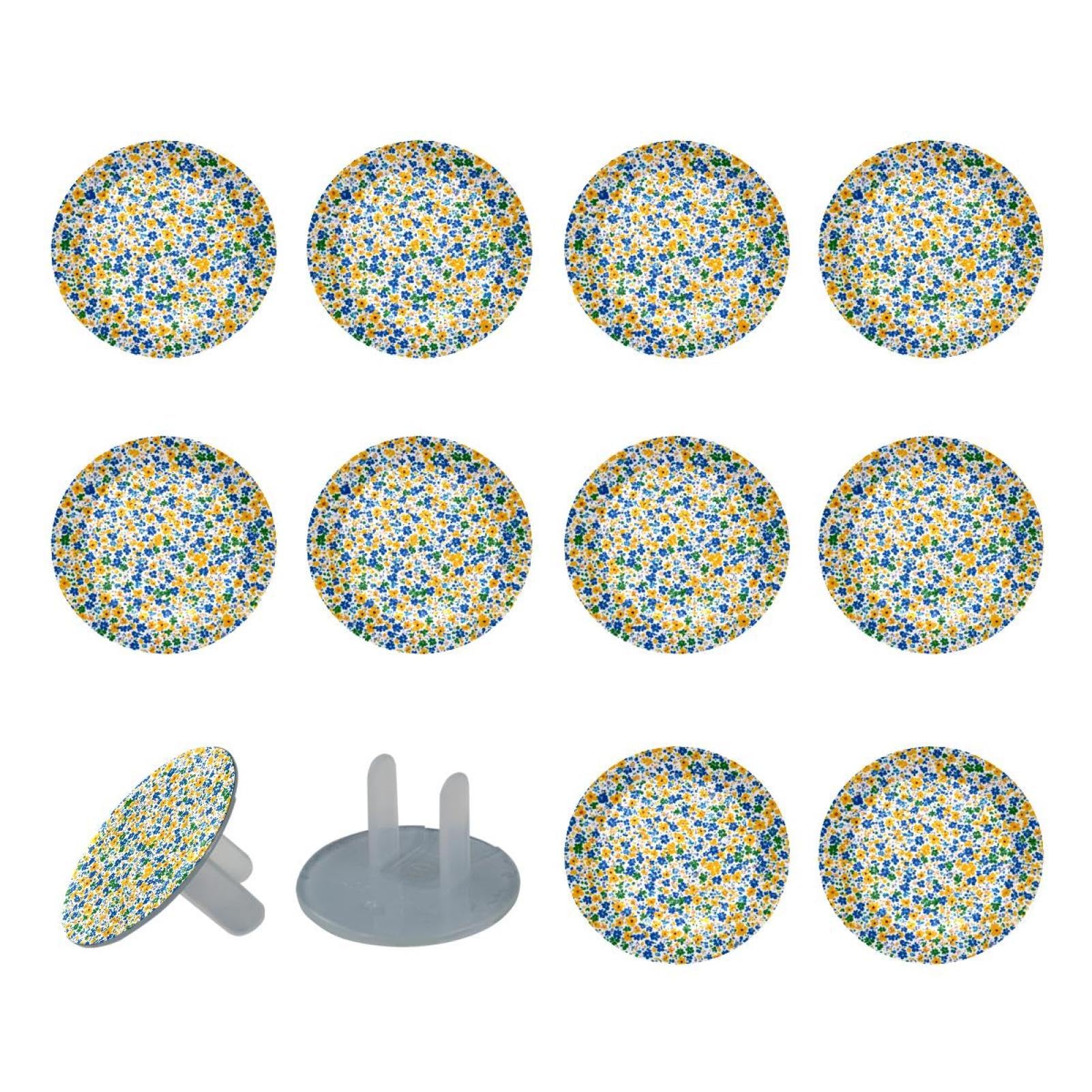 24 Pack Colorful Flower Pattern Outlet Covers Baby Child Proofing Electrical Safety Socket Protection Caps
