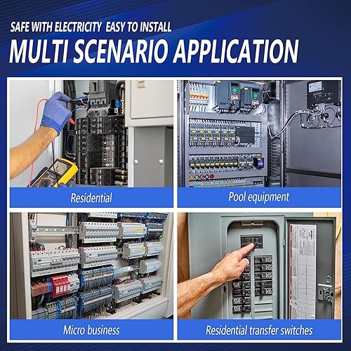 Miniatura 5 de Disyuntor 290 de 2 polos y 90 amperios, disyuntor de caja moldeada enchufable tipo 34 pulgadas, protección magnética térmica, 10 KAIC, 120240 V,