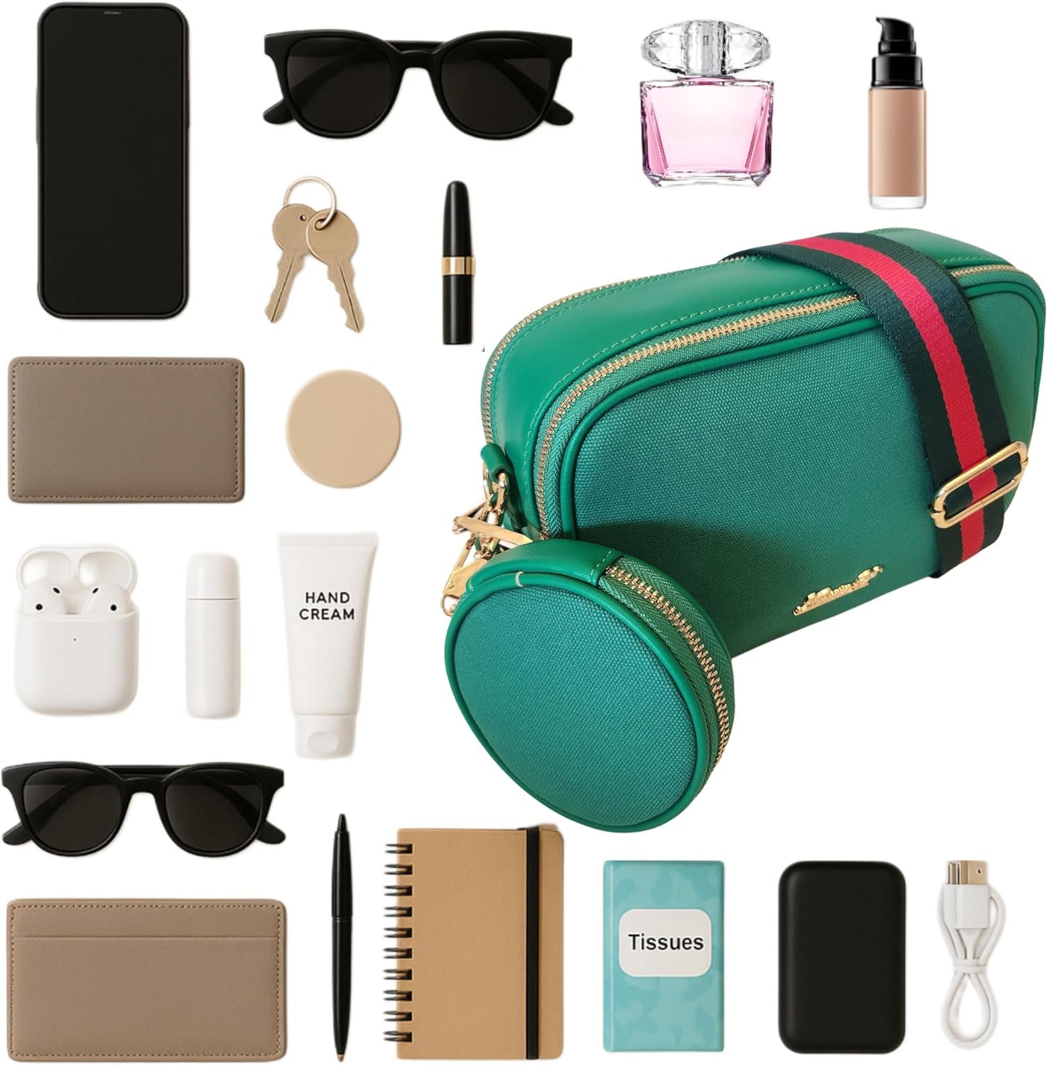 Anti Theft Crossbody Bags for Women/Travel Purse/Coin pouch Long straps Canvas & Vegan Leather handbags with Gift packaging