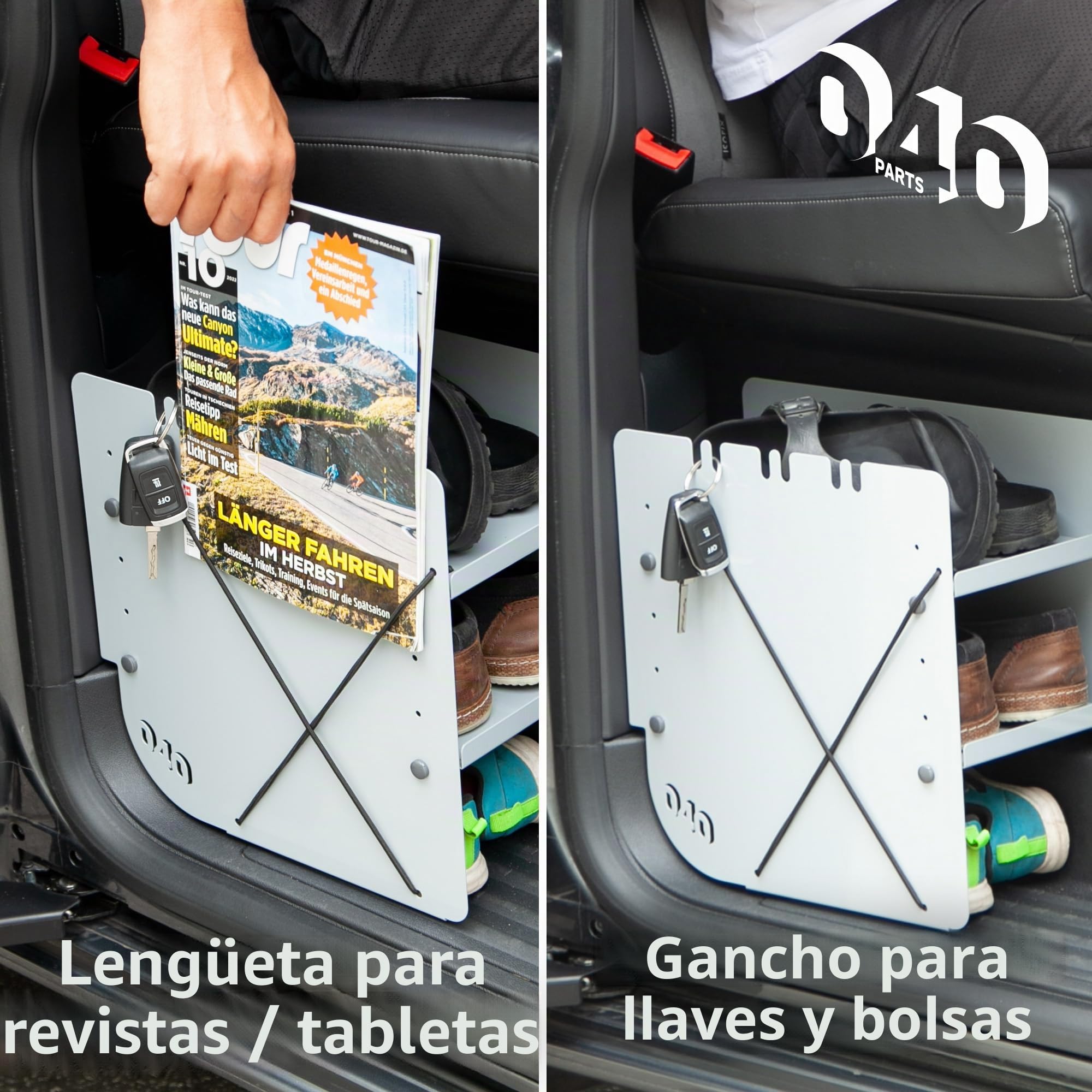 Zapatero gris para el lado del copiloto, accesorio adecuado para VW T5 T6 T6.1 California, organizador de zapatos