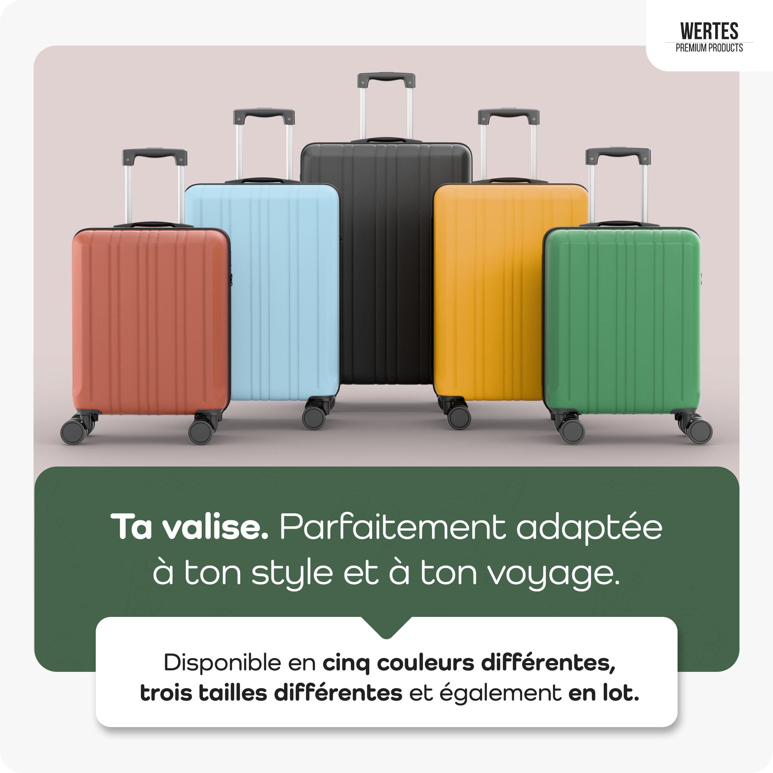 Valise Cabine 55x40x20cm - adaptée pour Ryanair, Lufthansa, Eurowings et Autres. Valise Cabine 36L avec roulettes Souples et Serrure TSA Pratique, Valise de Voyage, Bagage