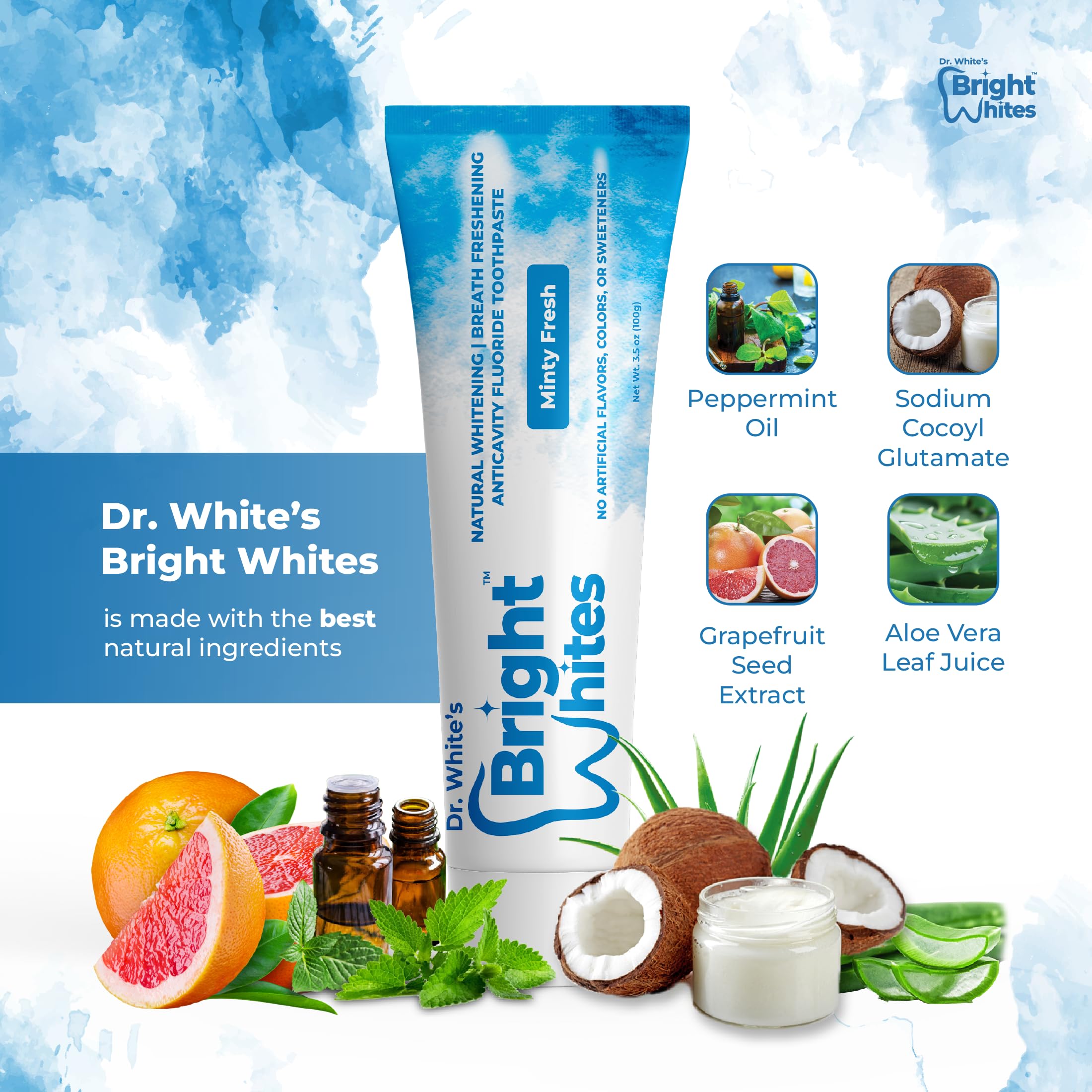 Amazon.com: Dr. White's Bright Whites Anticavity Fluoride