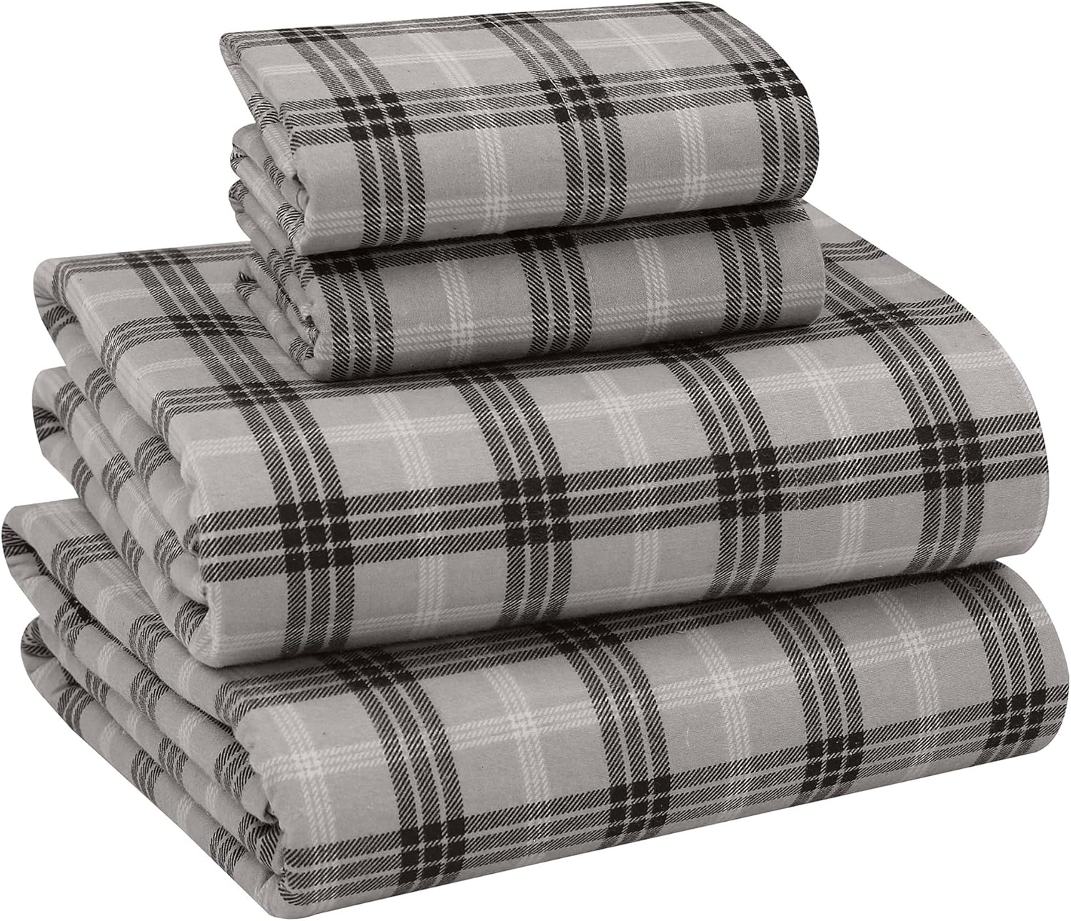 RUVANTI Flannel Sheets King Size 100 Cotton Brushed