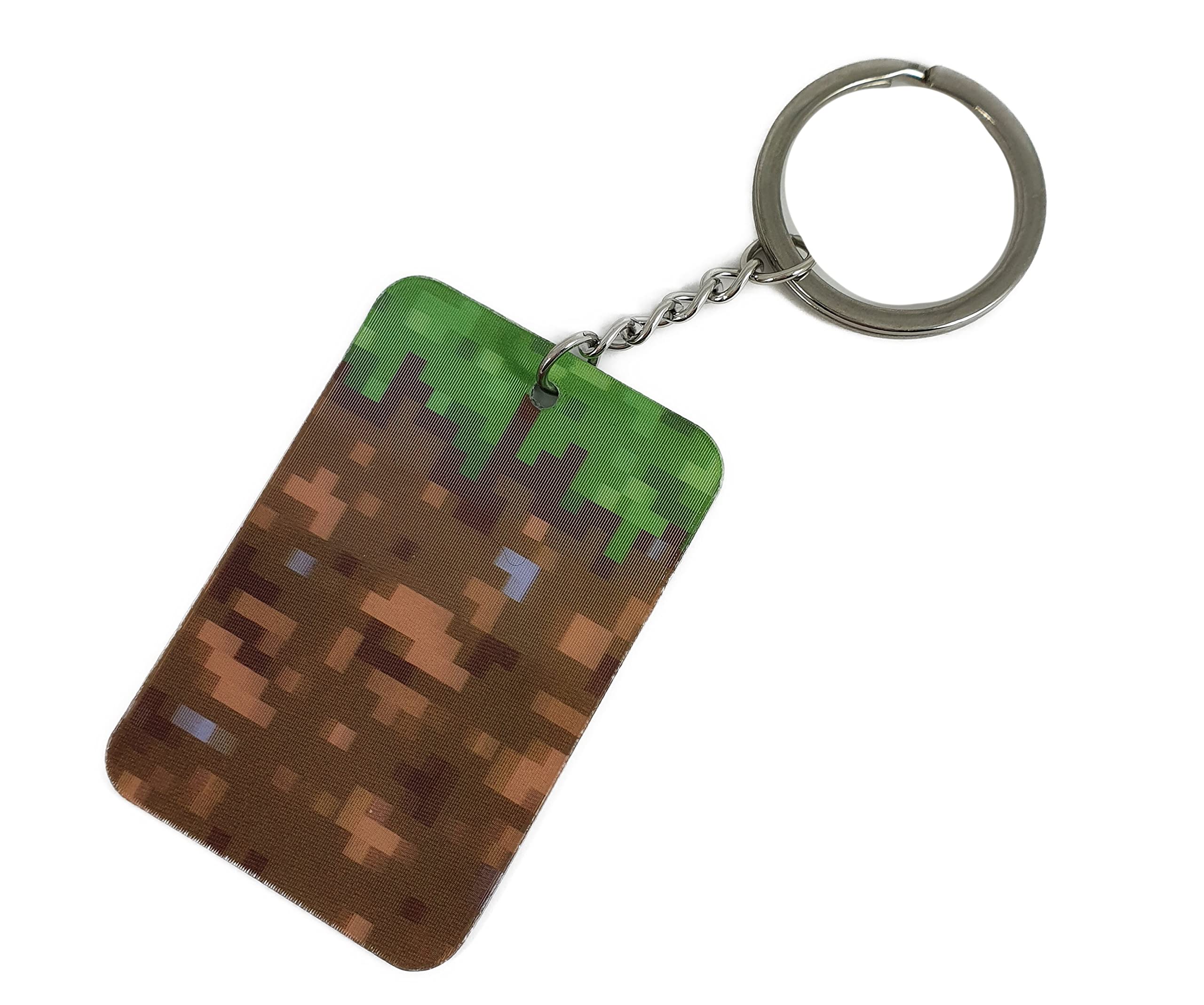 Camouflage Pixel Keyring With Split Ring