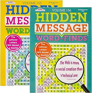 Hidden Message Word-Finds Set of 2, Volumes may vary (See Seller Comments for Volumes) by Kappa
