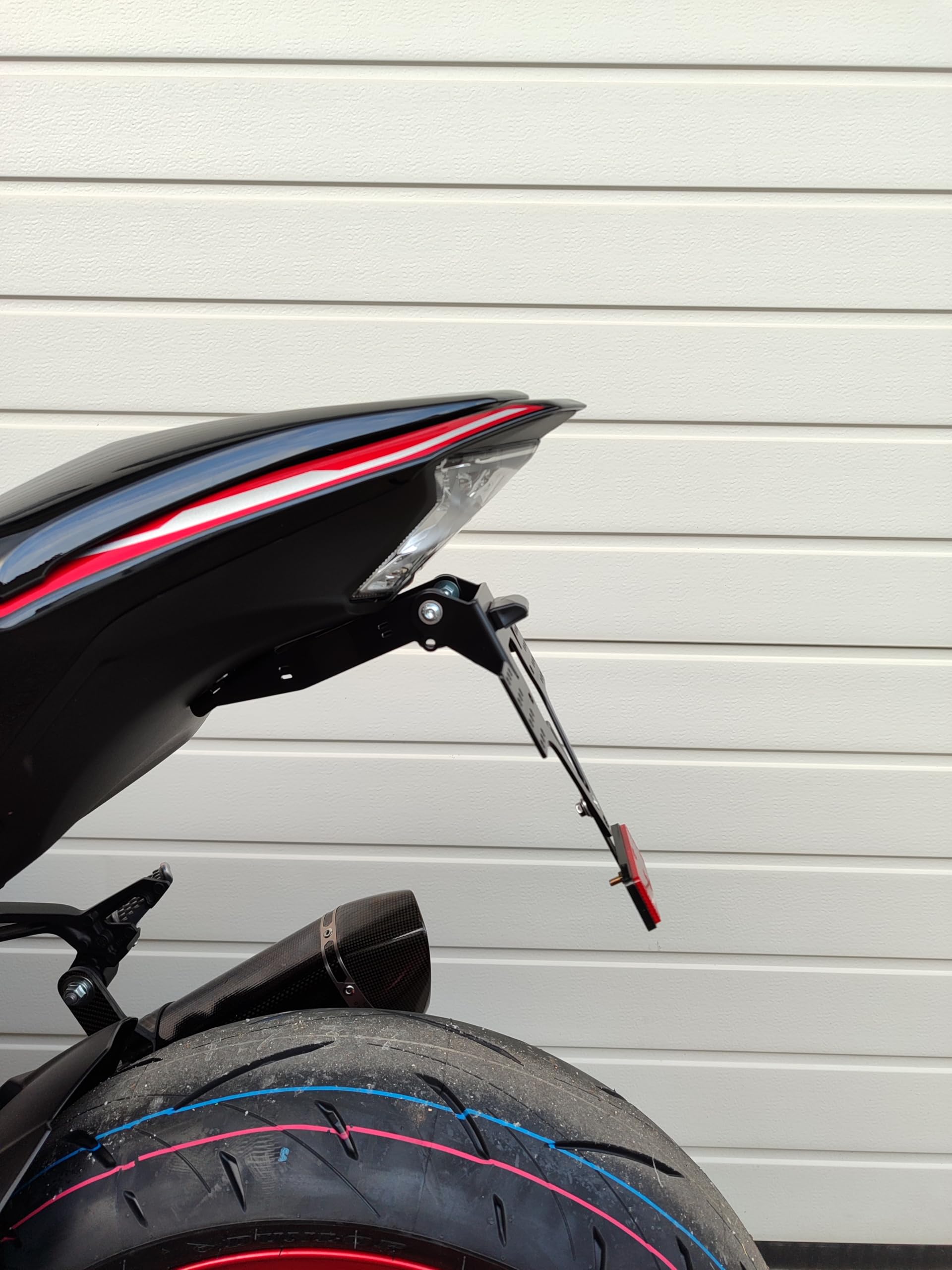 Kennzeichenhalter EVO Set kompatibel mit Kawasaki z900 2017-2024 Kennzeichenträger Nummernschild kurzes Heck Heckumbau Porta Targa Z900 kawa OEM Blinker