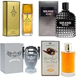 Men Cologne 4-Piece Combo Set (Choco/Milano/Billion/Invincible) Each 100ml Eau de Toilette/Parfume Spray Premium Men Perfume Set Long Lasting Fragrance for Daily Use