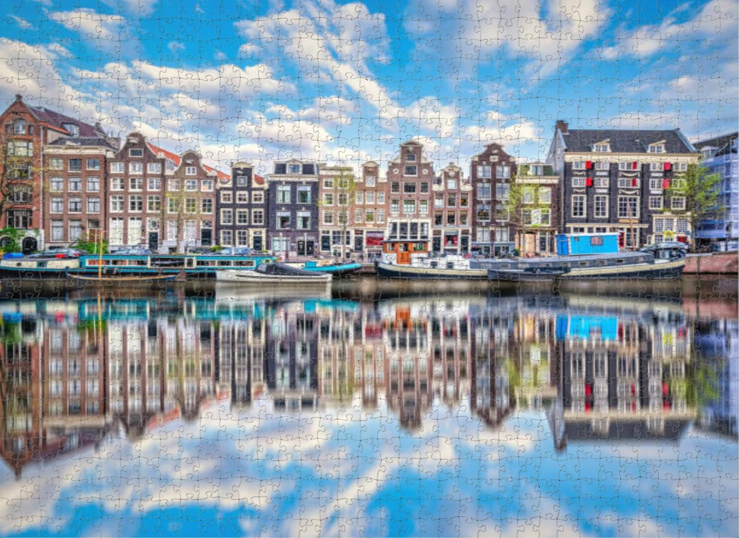 The Canal, Amsterdam 1000-Piece Jigsaw Puzzle - Recycled Paper, Bonus Poster, 27x20 Inches - View #7