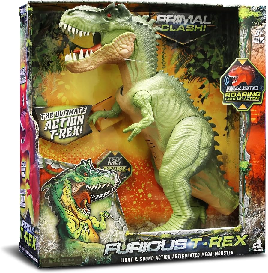 Amazon.com: Lanard Primal Clash! Furious T-REX - 12
