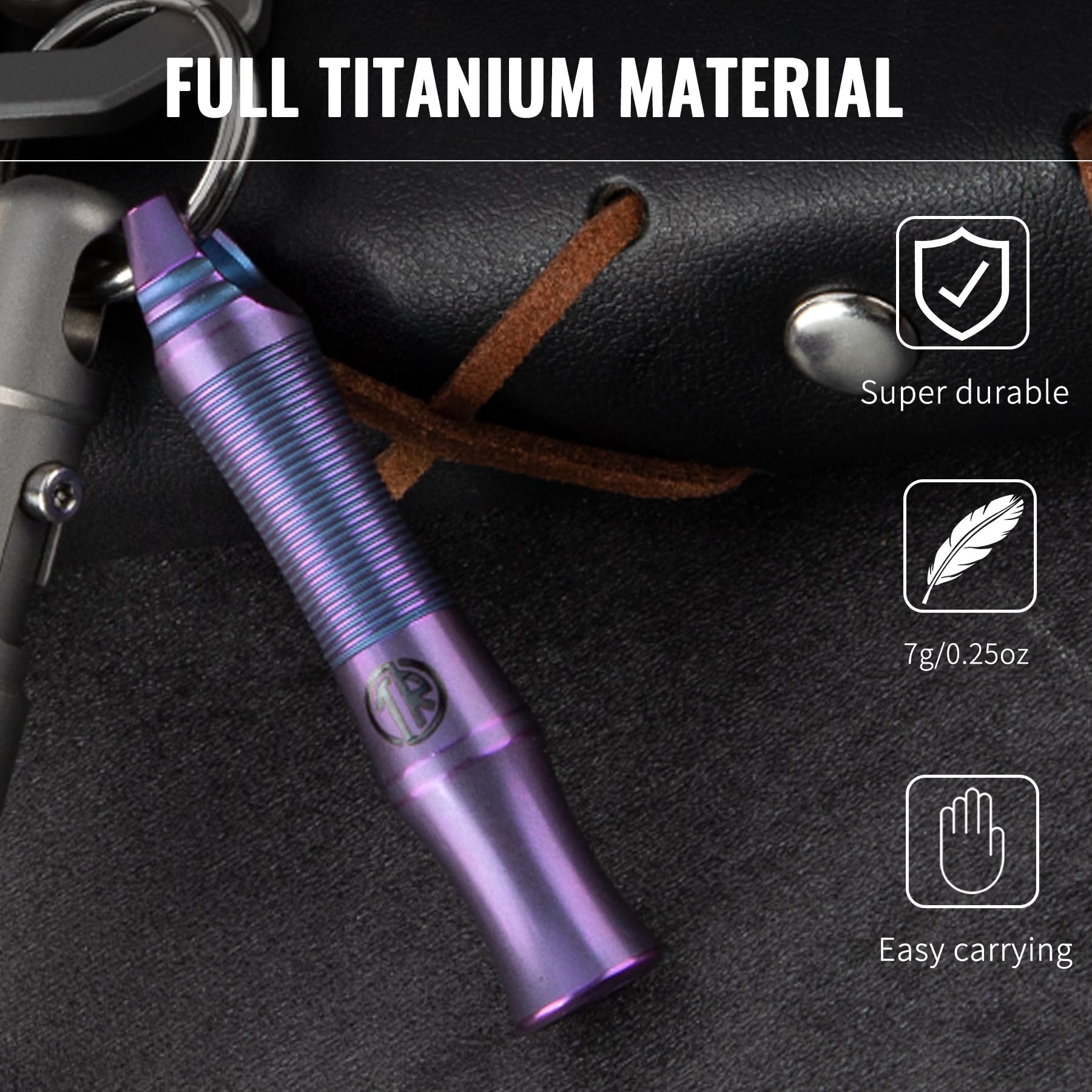 TACRAY Silbato de emergencia de titanio, collar silbato portátil con sonido fuerte de hasta 120 decibelios, para supervivencia de emergencia, ahorro de vidas, senderismo, campamento y entrenamiento de