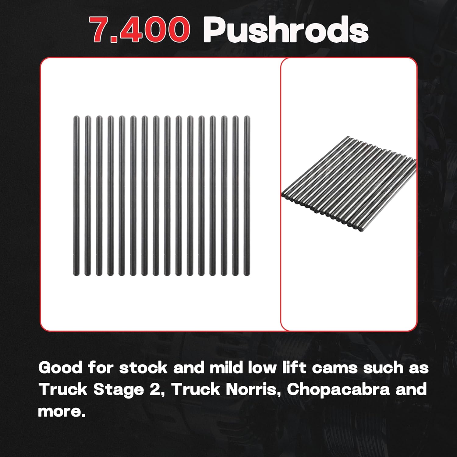 E1840P Sloppy Stage 2 Camshaft Kit With Springs & Pushrods & Gasket Set Fit For GM/Chevy Gen3 LS1 LS6 LQ4 4.8 5.3 5.7 6.0 Engine 1999-2007 Replace#E1840P 12482063 12557840