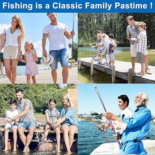 Miniatura 6 de Combos de caña de pescar y carrete de fibra de carbono, caña de pescar telescópica portátil con carrete giratorio, bolsa de viaje para agua salada y