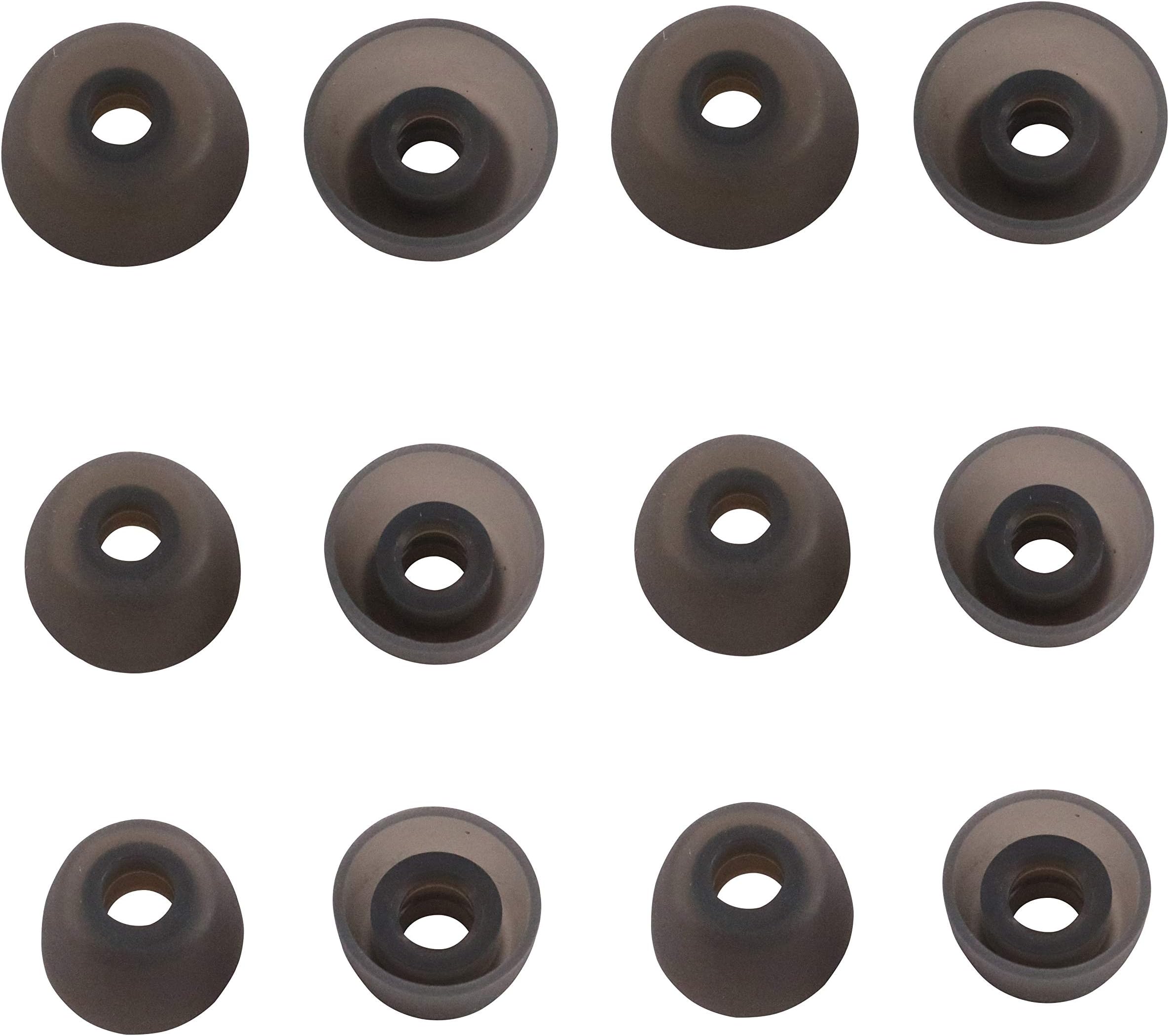 Ear Tips for Jabra Elite 65t Headphone, Rayker Replacement Ear Tips Earbud Covers for Jabra Elite/Active 65t, 6 Pairs, S/M/L (Black)