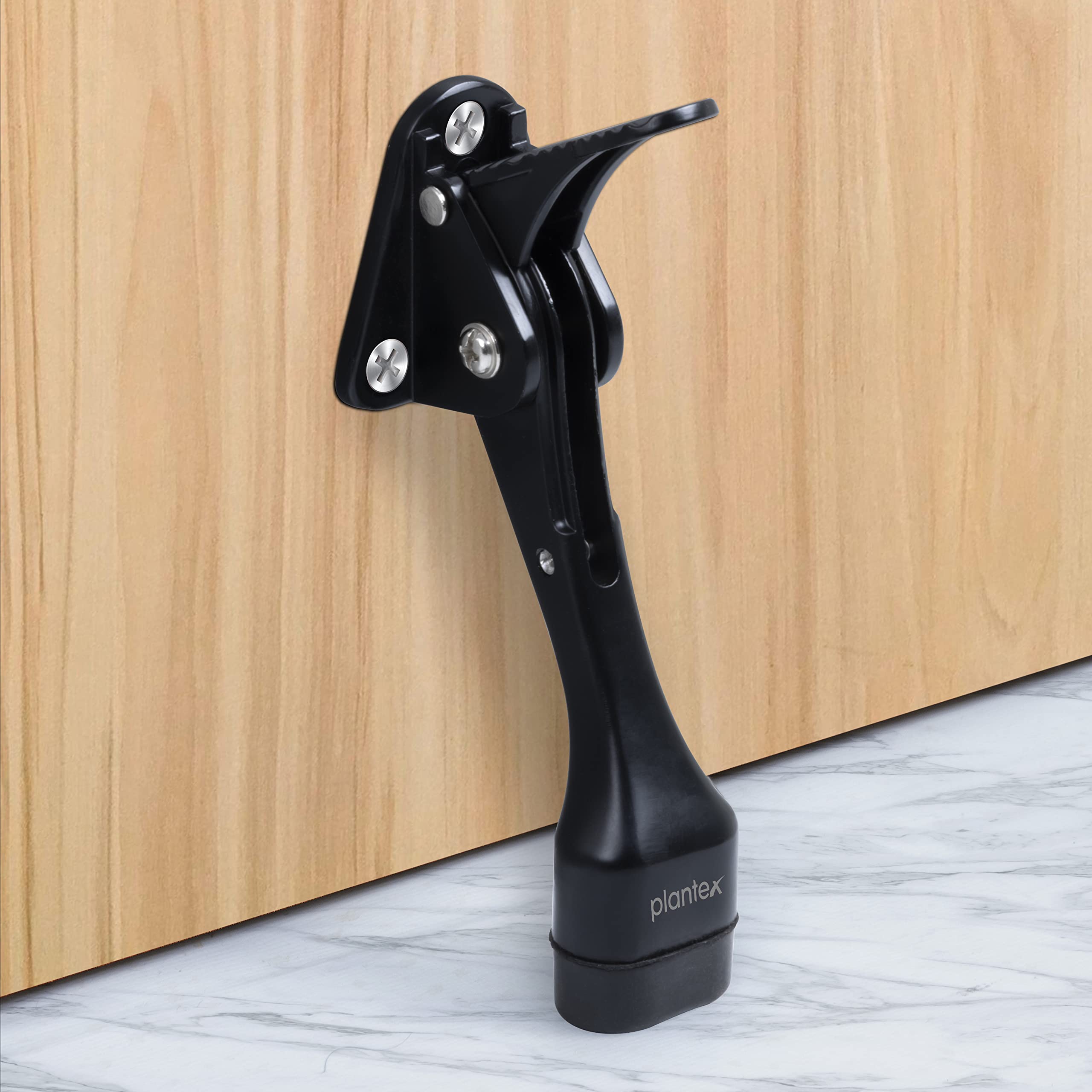 Door Stoppers Adhesive No-Drill Door Stopper With Large Adhesive Plate -  Adjustable Kick Down Door Stop No Drill Door Holder, image size:2560x2560