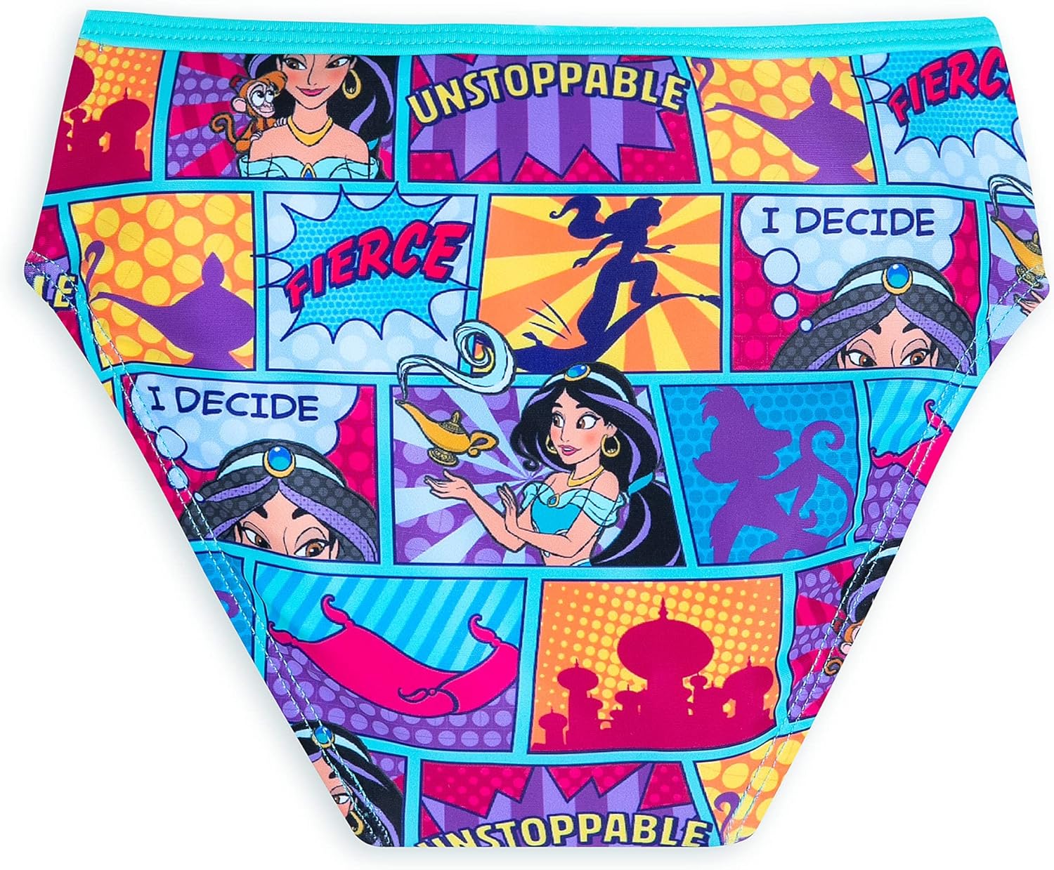 Disney Jasmine Four-Piece Swim Set for Kids – Aladdin 5/6 Multicolored