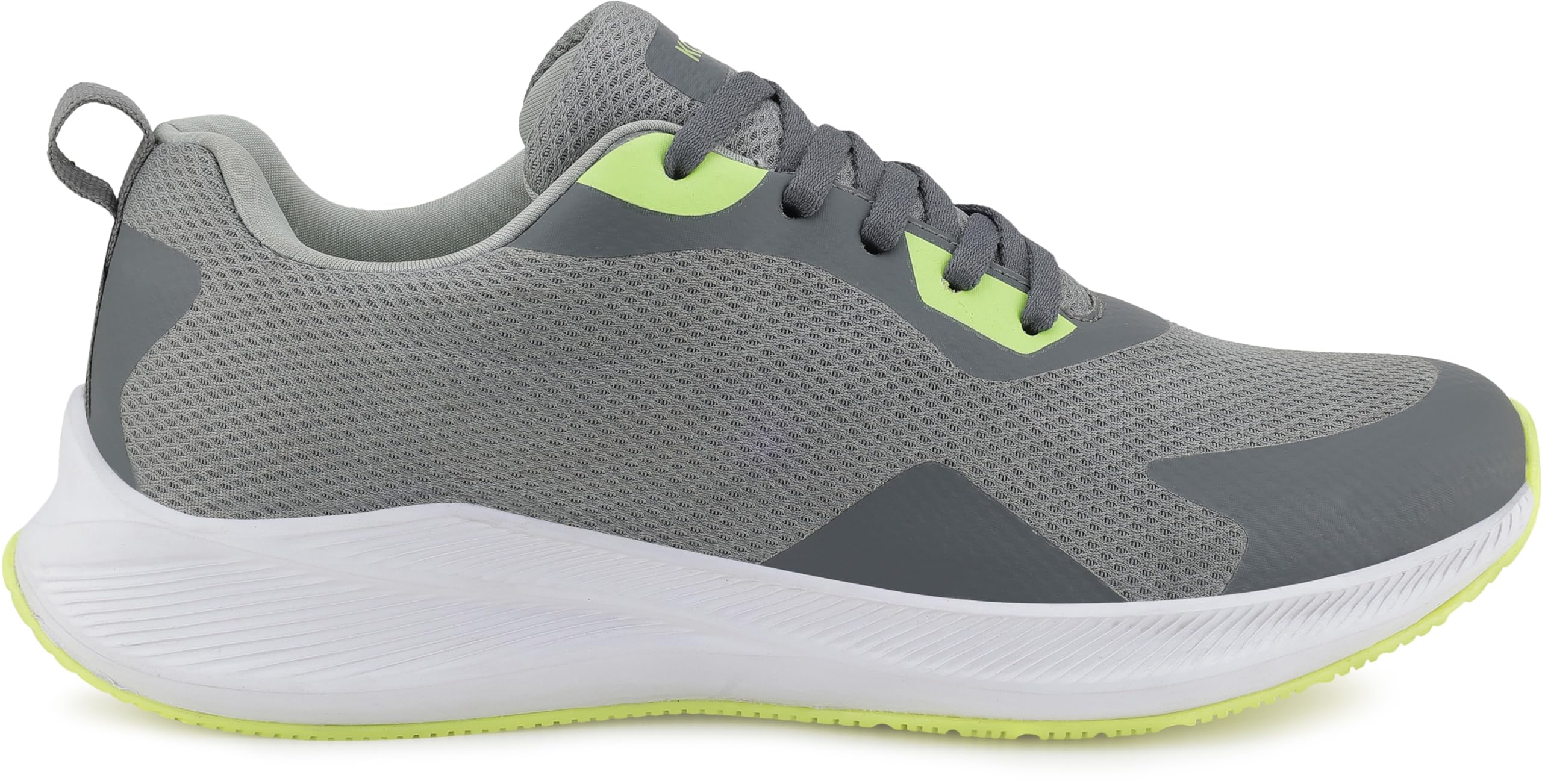 KOBURG Go Max Sports Shoes for Men | Comfortable TPR & EVA Sole | Stylish Lace-Up Sports Grey Green 1