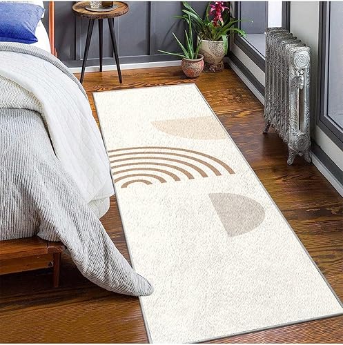 Miniatura 5 de QWINEE Alfombra larga para pasillo, alfombra de cocina, de secado rápido, alfombra de entrada para puerta delantera, antideslizante, alfombra suave