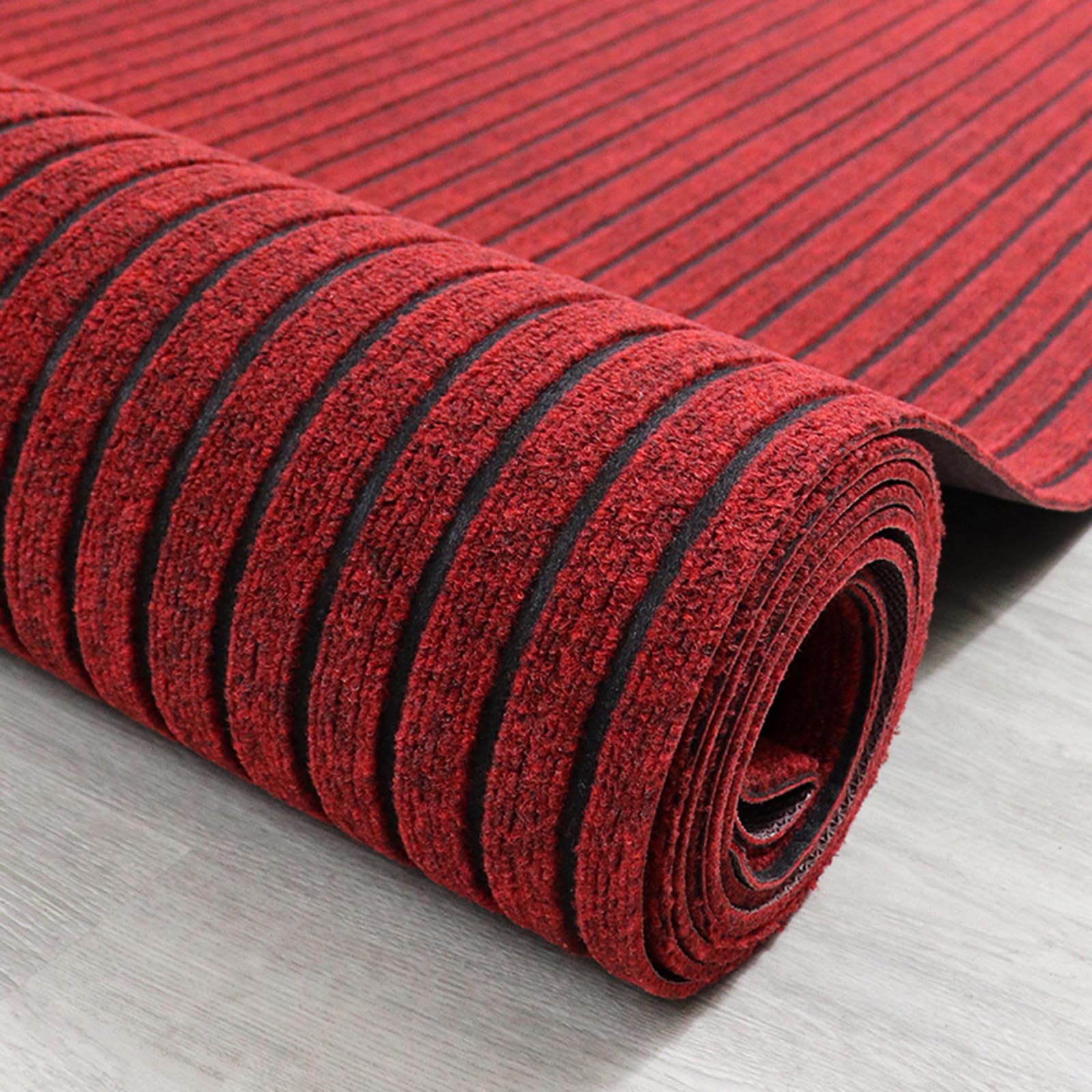 Tappetino Antiscivolo Zerbino Tagliabile per Scale Tappeto Ingresso Esterno Tappeto Asciugapassi Ingresso Interno Facile da Pulire Red,90x240cm