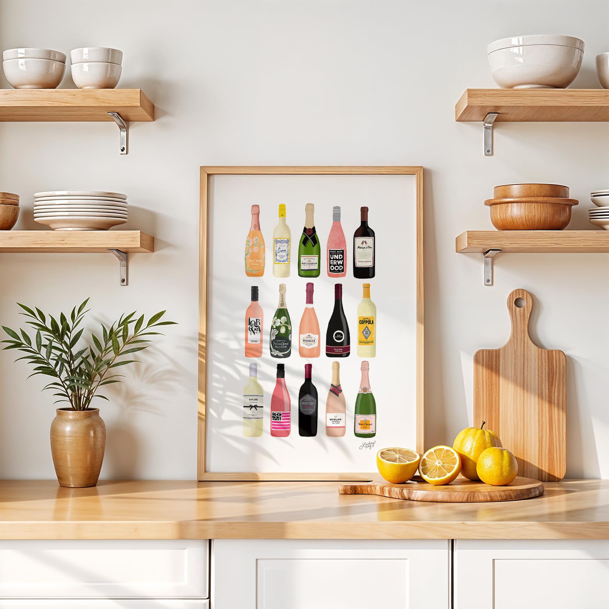 **専用**A2 インテリアポスター ワイングラス F078 白フレーム インテリアポスター ワイングラス ポップアートプリント F078