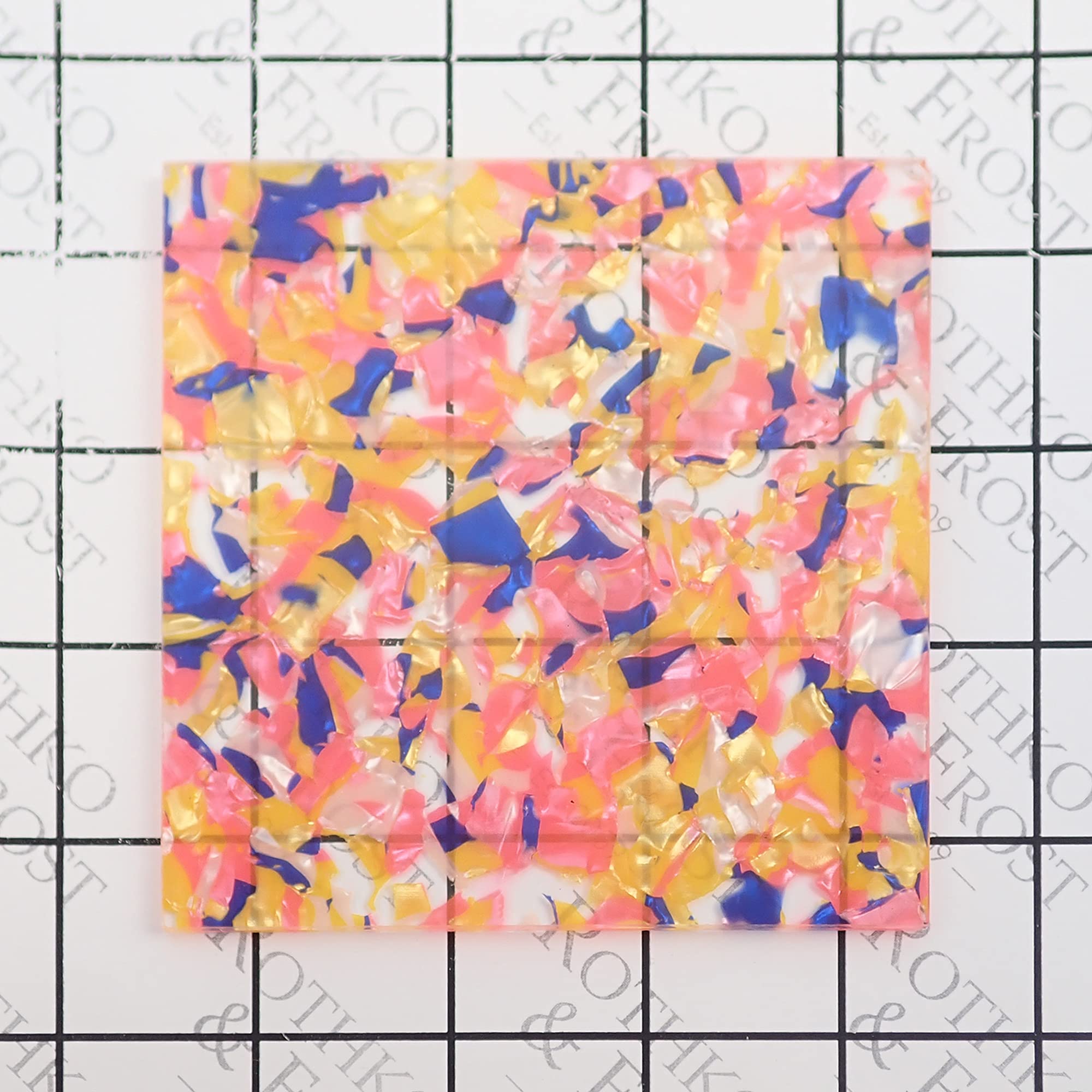 Calico Pearloid Celluloid Laminate Cast Acrylic Sheet, 3mm thick (500x300mm), 500 x 300mm - Image 3