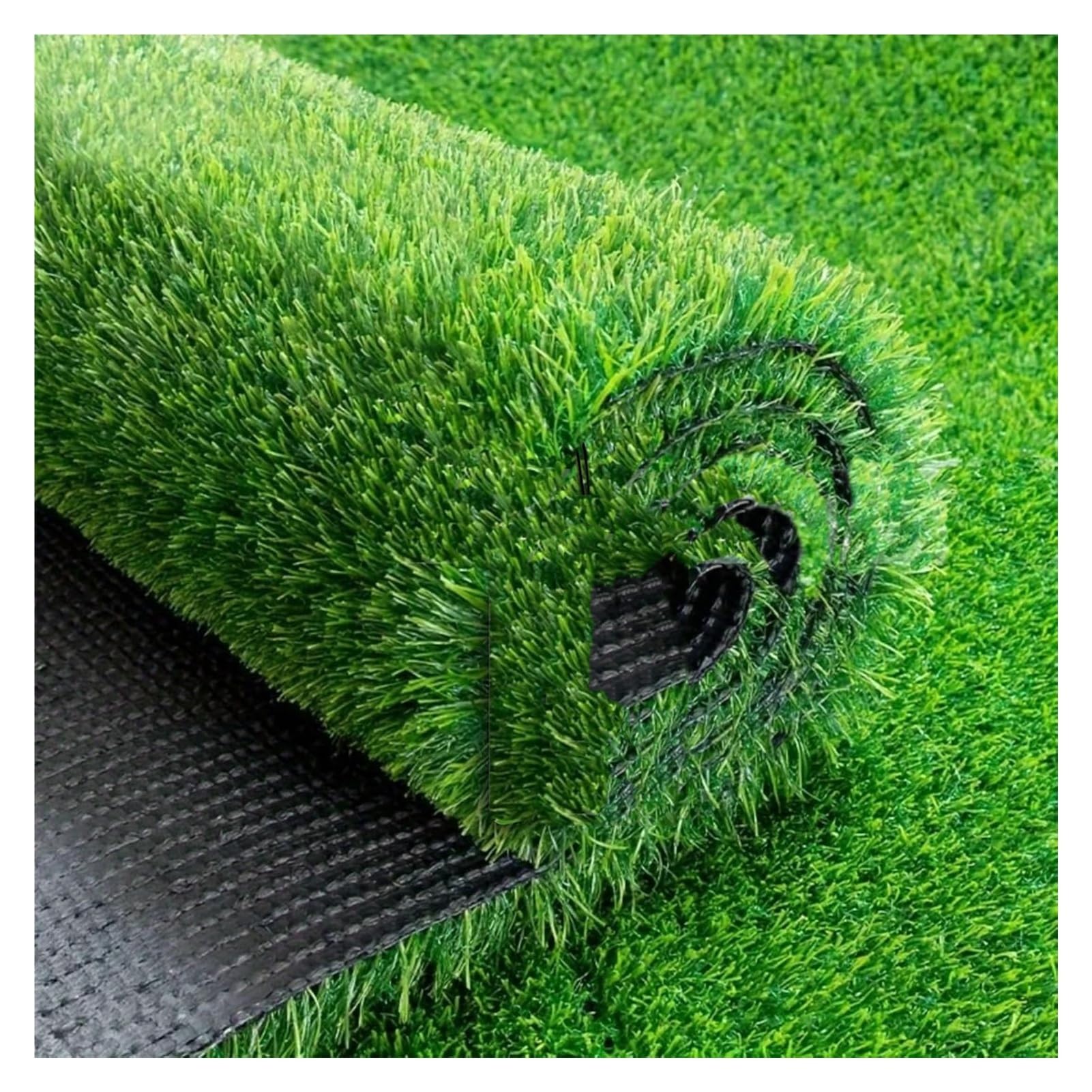 Erba Sintetica di Alta qualità da 25 mm per Uso Esterno - Prato Sintetico Realistico, Resistente ai Raggi UV, atossico, Perfetto per balconi, patii e Giardini (1x2 m/3x6 Piedi)