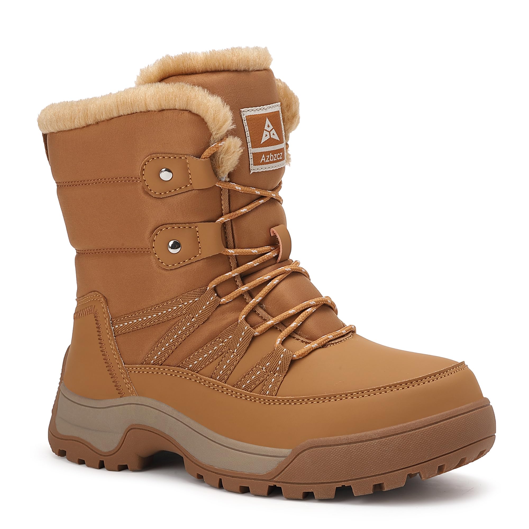 Womens Snow Boots Anti-Slip Cold Weather Fur Lined Comfortable Winter Shoes