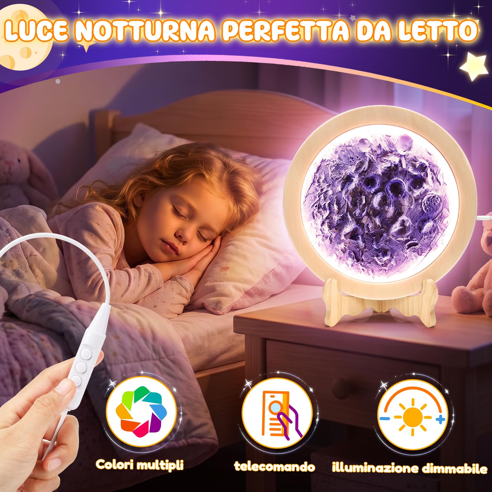 Toyzey Set fai da te per bambini dai 6 7 8 9 10 anni, regalo per ragazze 10 11 12 anni, lampada a luna, per ragazzi 6 – 8 anni, luce notturna per bambini a partire da 8 – 12 anni, regalo di compleanno