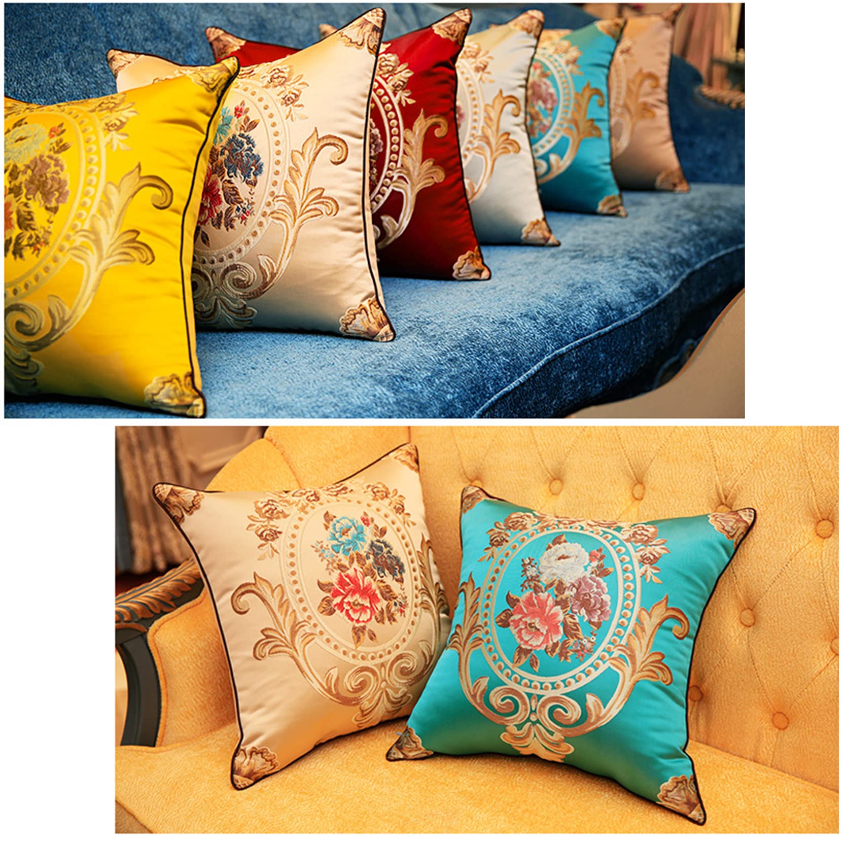 定価39,600円 ピローシャム　クッションカバー　２枚セット Amazon｜サテンクッションカバー 45x45cm,2パック スローピロー