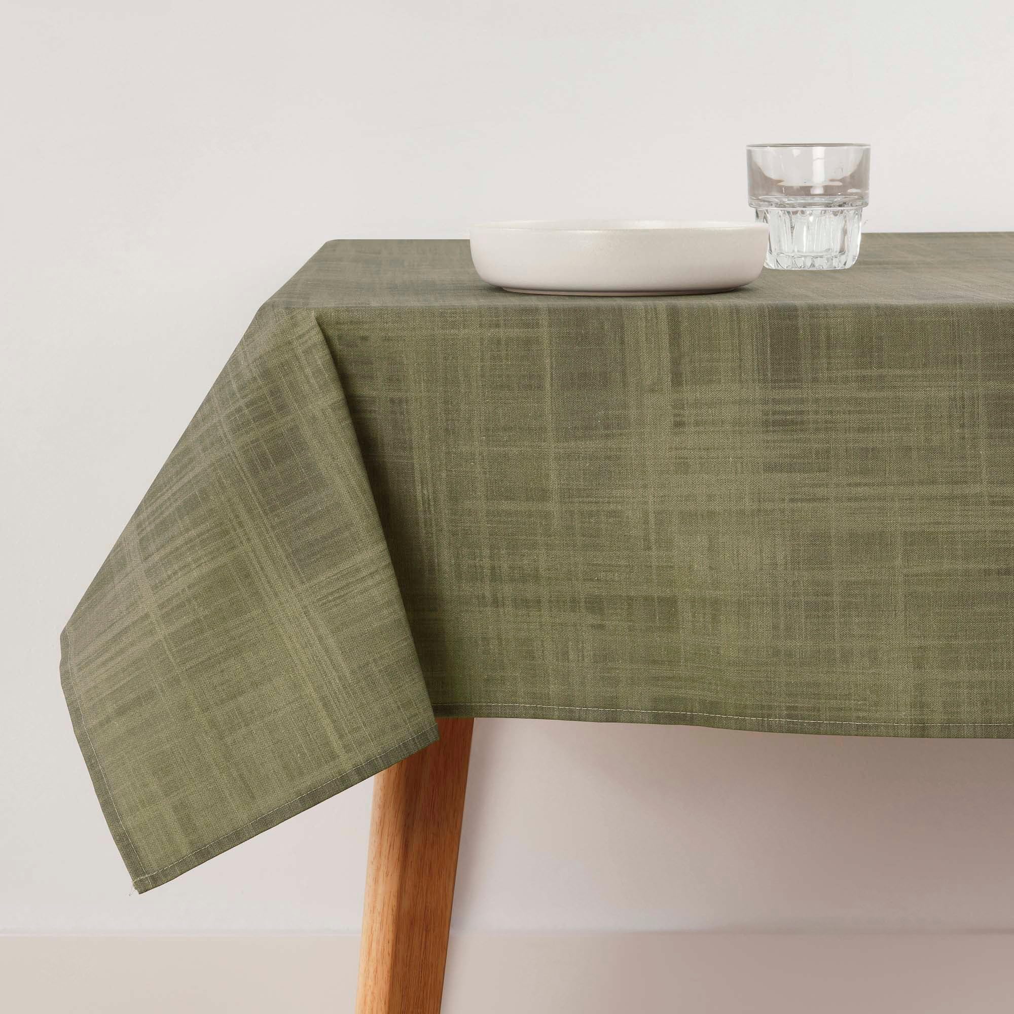 BELUM | Stain Resistant Tablecloth Size 100 x 155 cm - Extra Soft Touch Tablecloth Desert Sage Colour - Tablecloth 100% Made in Spain Fabric 100% Organic Cotton - Plain Model Tablecloth
