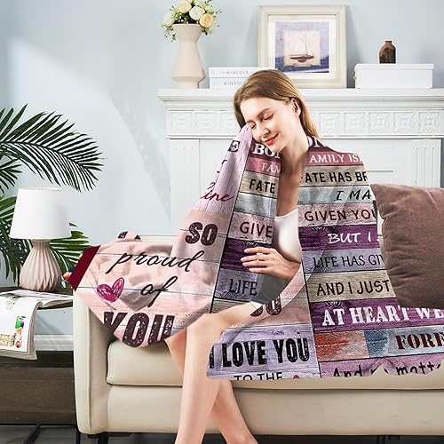 Miniatura 3 de Manta de regalo para hija, regalos de cumpleaños para hijastra de parte de su madrastra, padrastro, día de la madre para hijastra mantas de 50 x 60