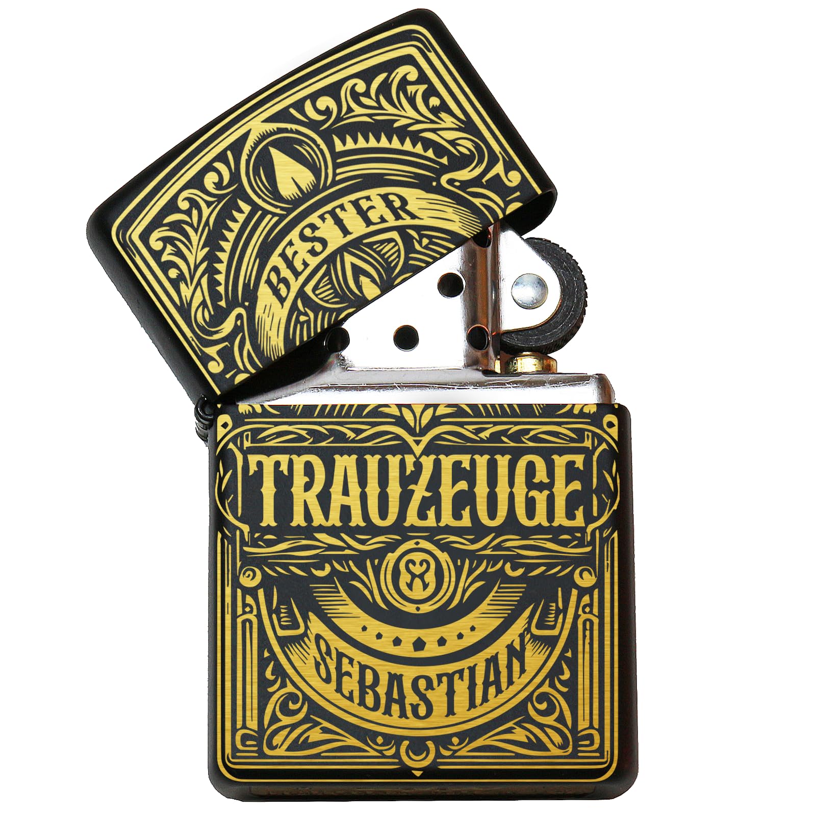 Trauzeuge Zippo Feuerzeug mit Gravur personalisierbar | Trauzeugen Geschenk Mann Zippo