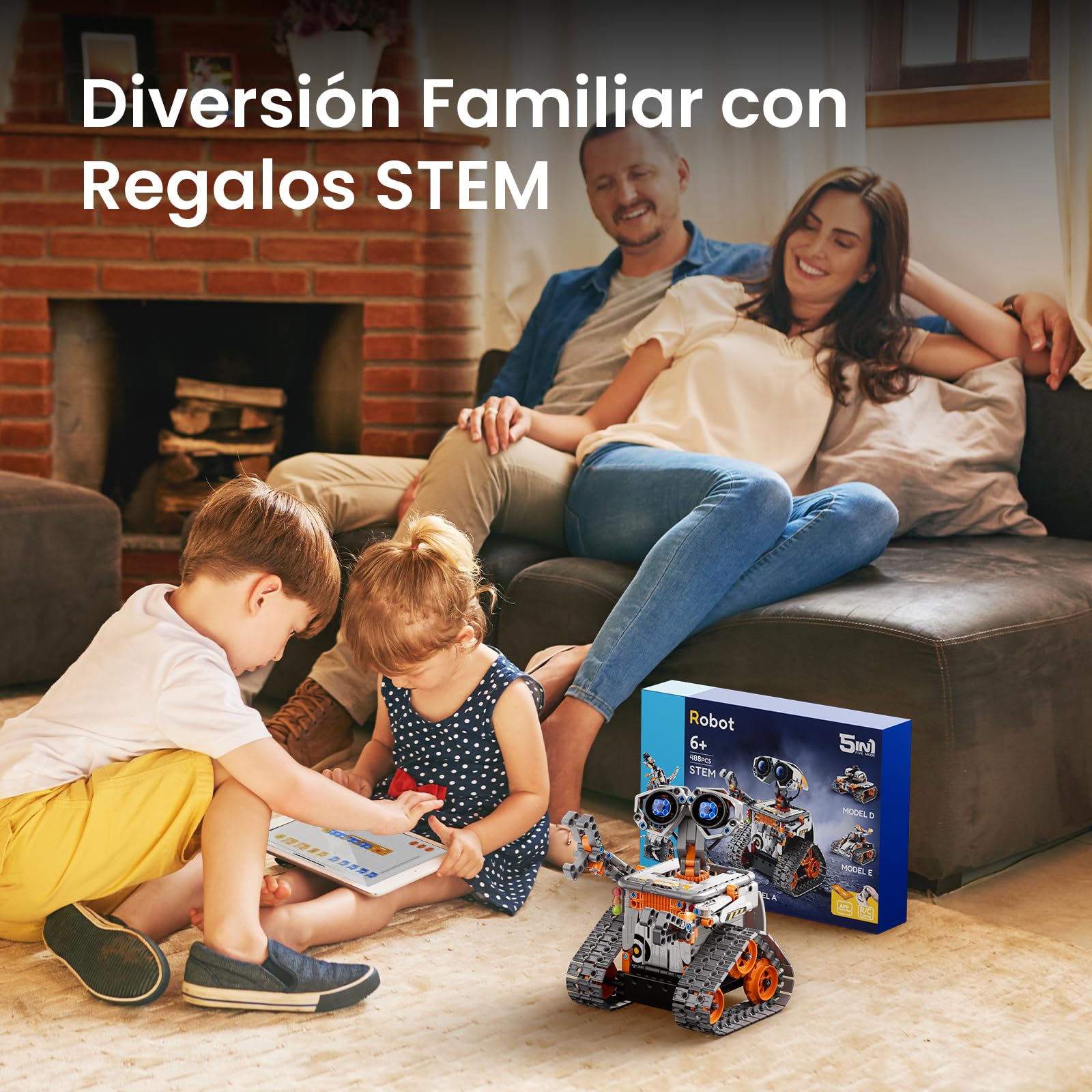 VEPOWER 5-in-1 Programmierbares Roboter-Bauset | Spielzeug mit App und Fernbedienung, ideales Geschenk für Kinder von 8 bis 12 Jahren, 488 Teile
