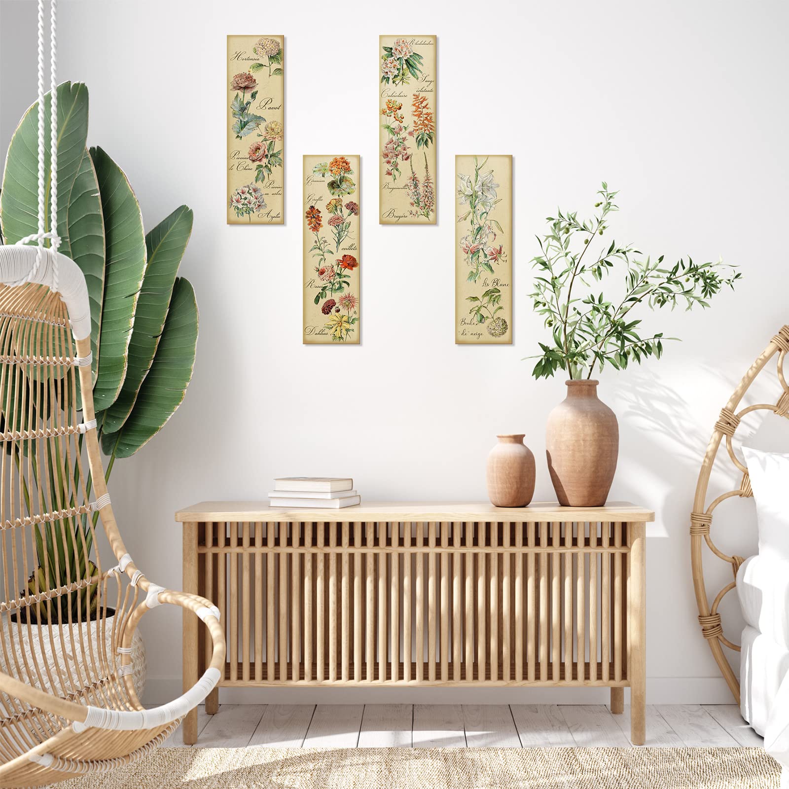 Moody Cottage Core Decor Zeyune 6 Pcs Boho Daisy Flower Wall Art Decor ...