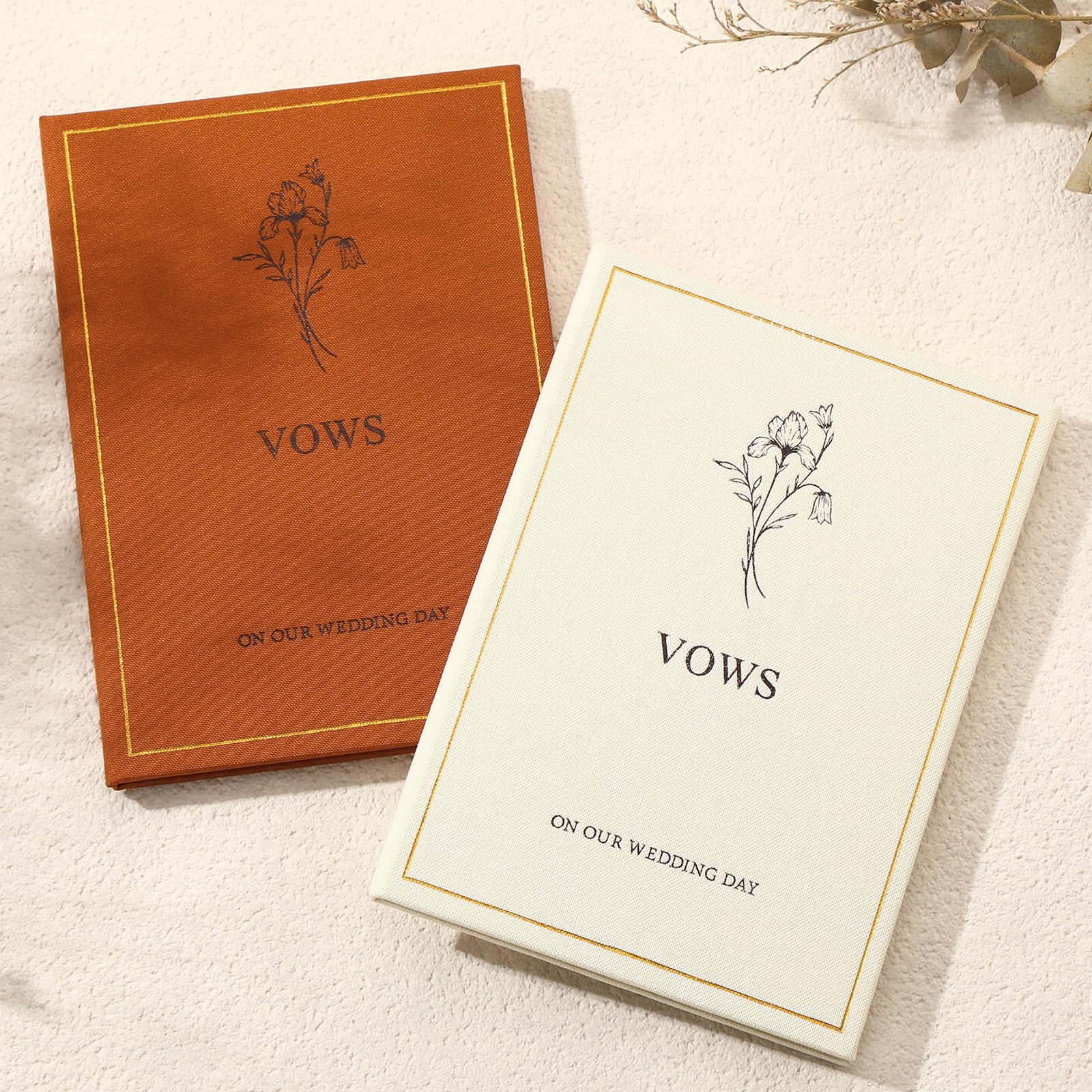 Cuadernos de votos de boda para guardar sus promesas de amor eterno en el día del enlace