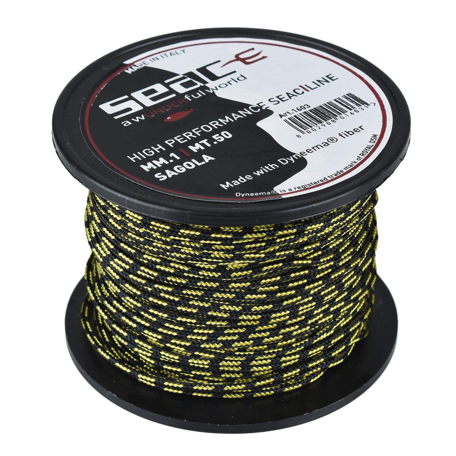 SEAC Unisex's Dyneema High Performance Spearfishing Line, 1 mm Diameter/50 m