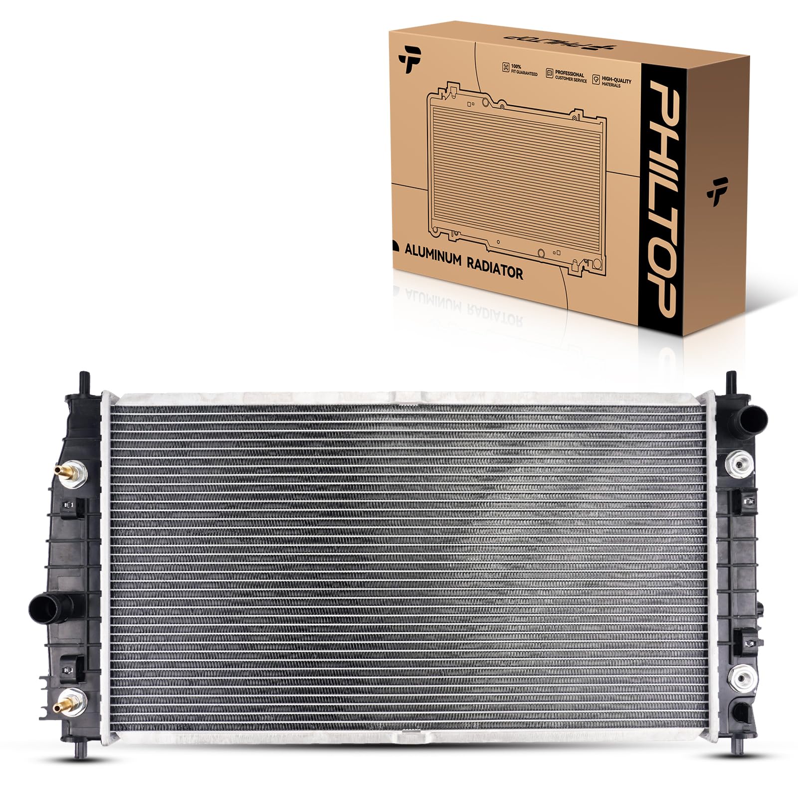 PHILTOP Radiators Car for 1998-2004 Intrepid, 1999-2004 300M, 1998-2004 Concorde, 1999-2001 LHS CU2184 With Engine Oil Cooler And Transmission Oil Cooler
